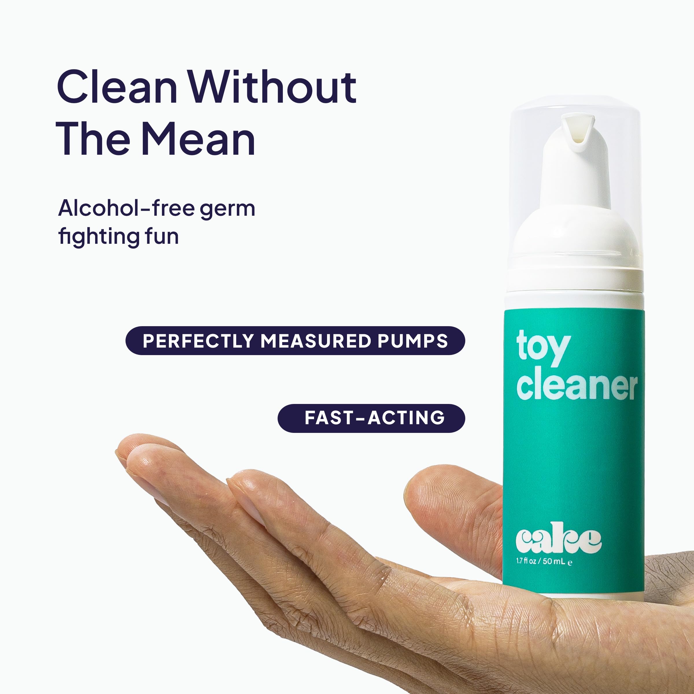 Hello Cake Toy Cleaner, Adult Toy Cleaner with Easy to Use Pump, Natural Gentle Foaming Cleanser, Fragrance-Free, Extend The Life of Toys, 1.7 fl oz - Image 5
