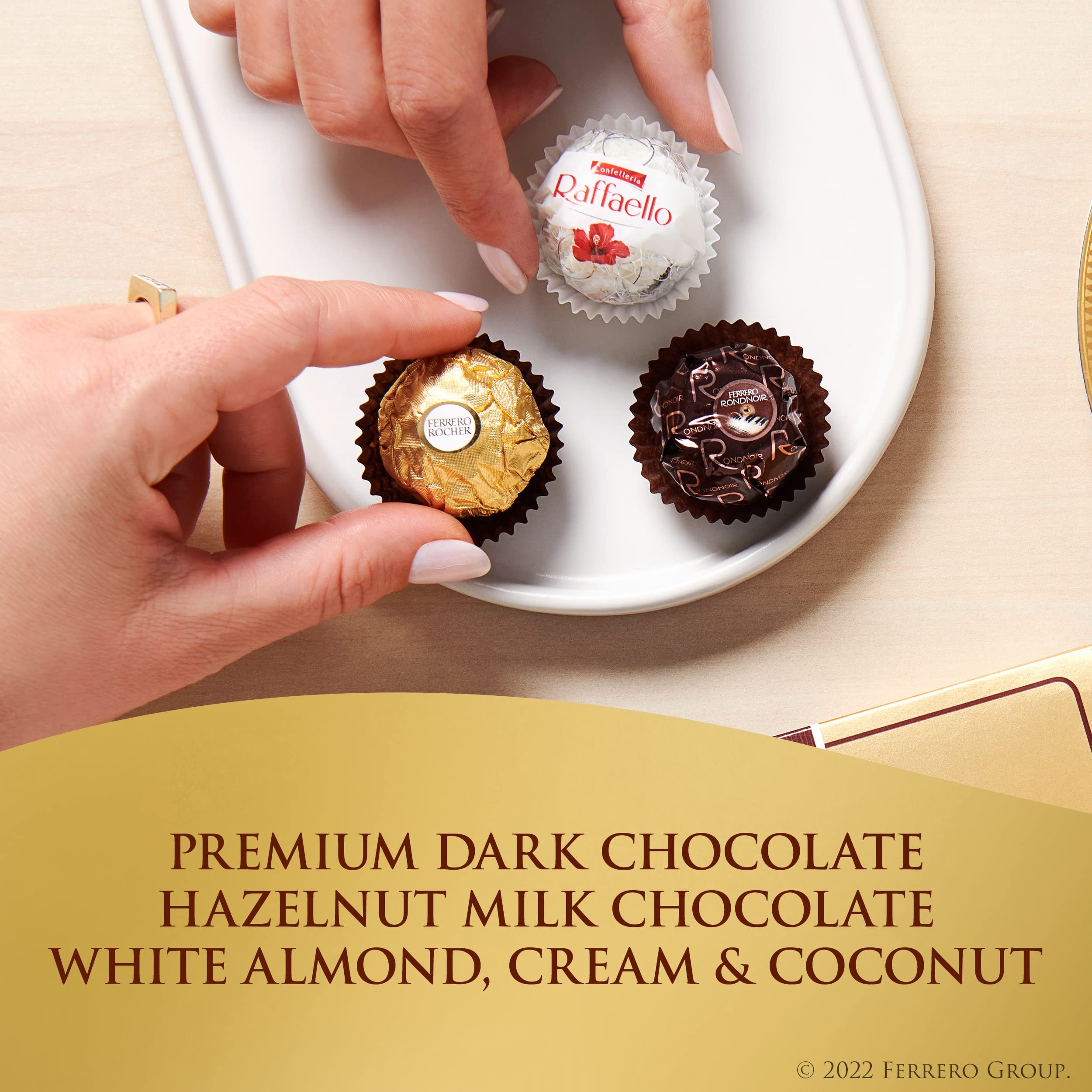 Ferrero Collection, 24 Count, Premium Gourmet Assorted Hazelnut Milk Chocolate, Dark Chocolate and Coconut, Mother's Day Gift, 9.1 oz - Image 5