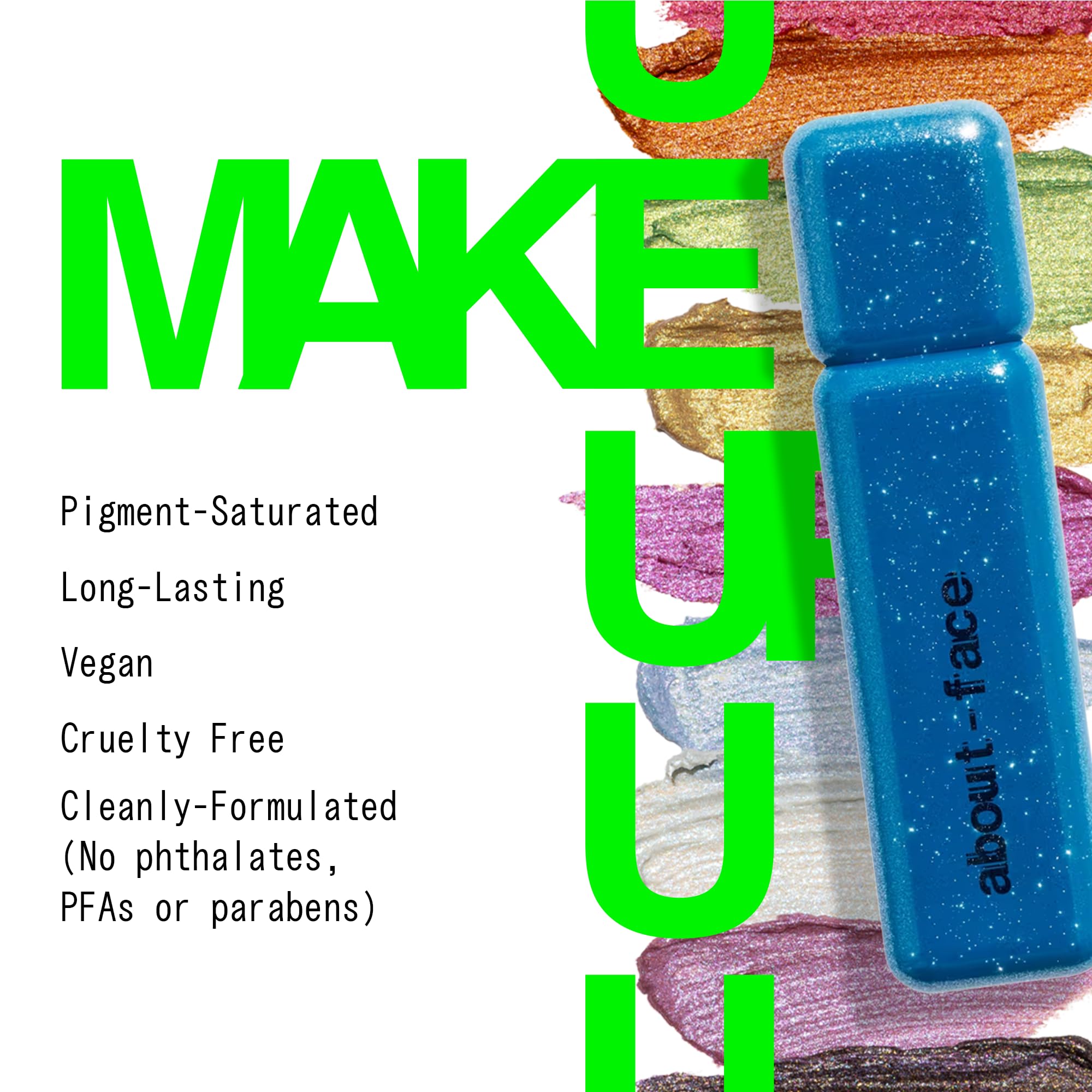 about-face Fractal Glitter Eye Paint Digital Demise – Smudge-Proof, Long-Lasting Liquid Eyeshadow – Intense Sparkle with Mousse Texture – Vegan, Cruelty-Free, Marula Oil Infused – 0.13oz (Cinnamon)