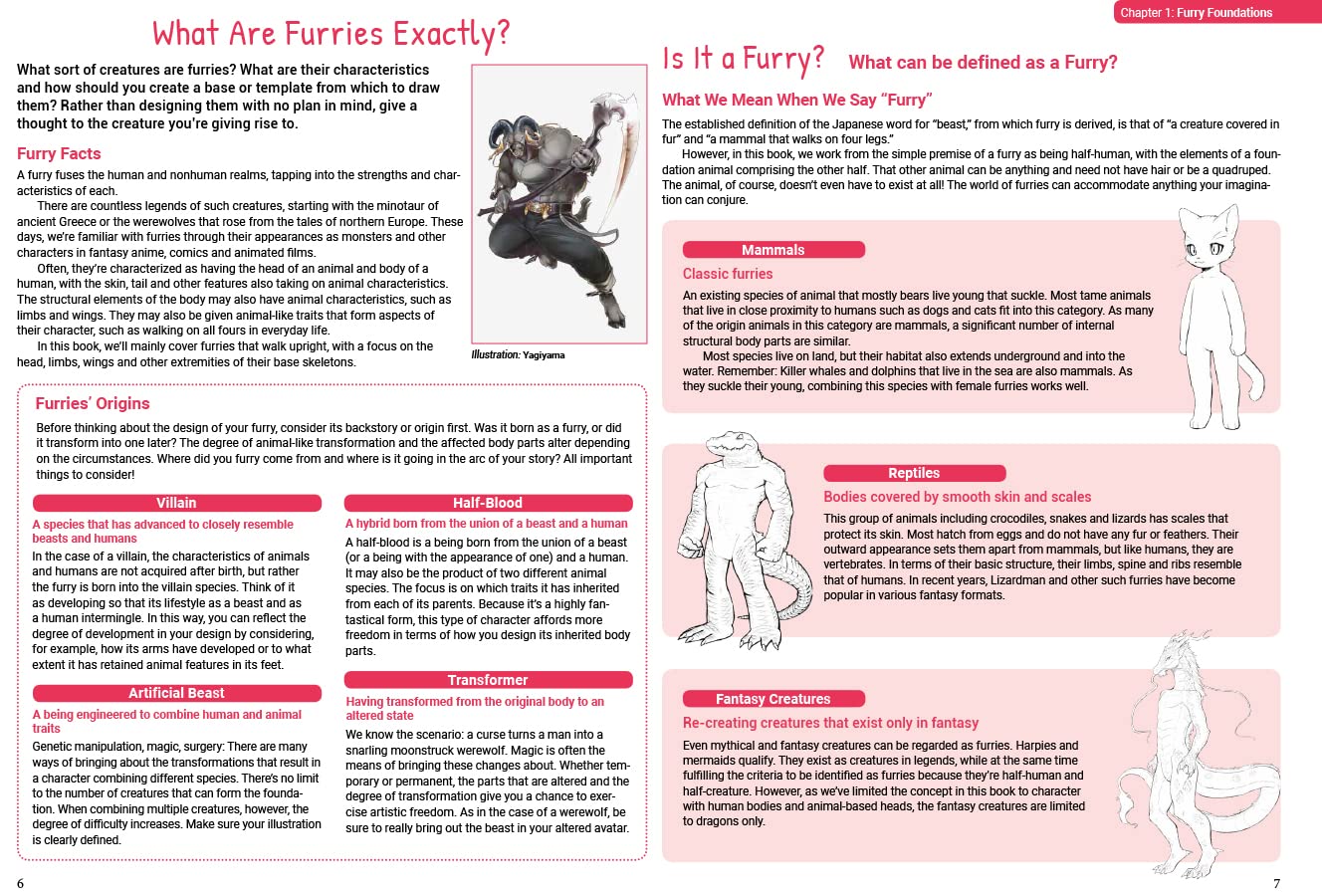 How to Draw Manga Furries: The Complete Guide to Anthropomorphic Fantasy Characters (750 illustrations)