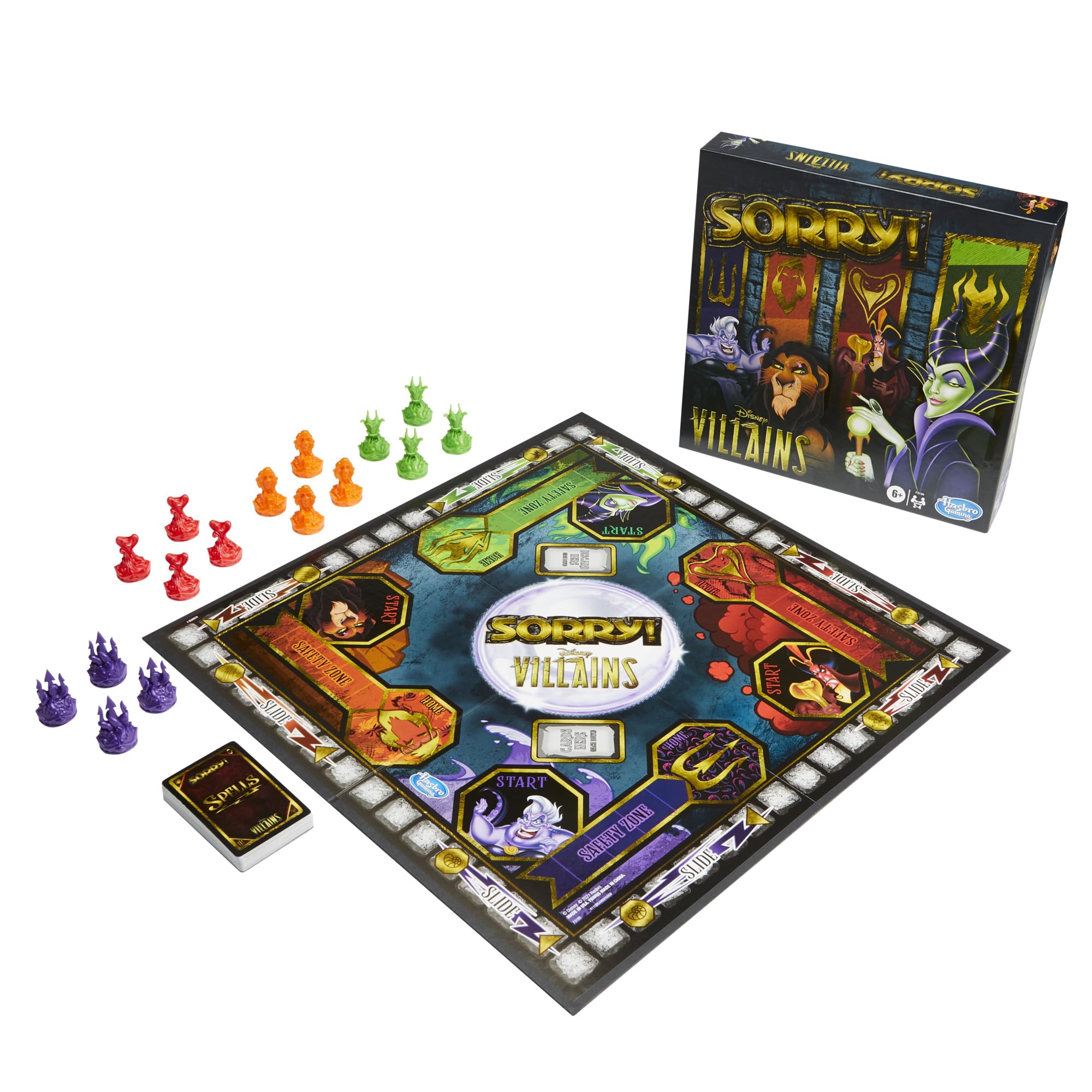 Hasbro Gaming Sorry! Board Game: Disney Villains Edition Kids Game, Family Games for Ages 6 and Up (Amazon Exclusive)