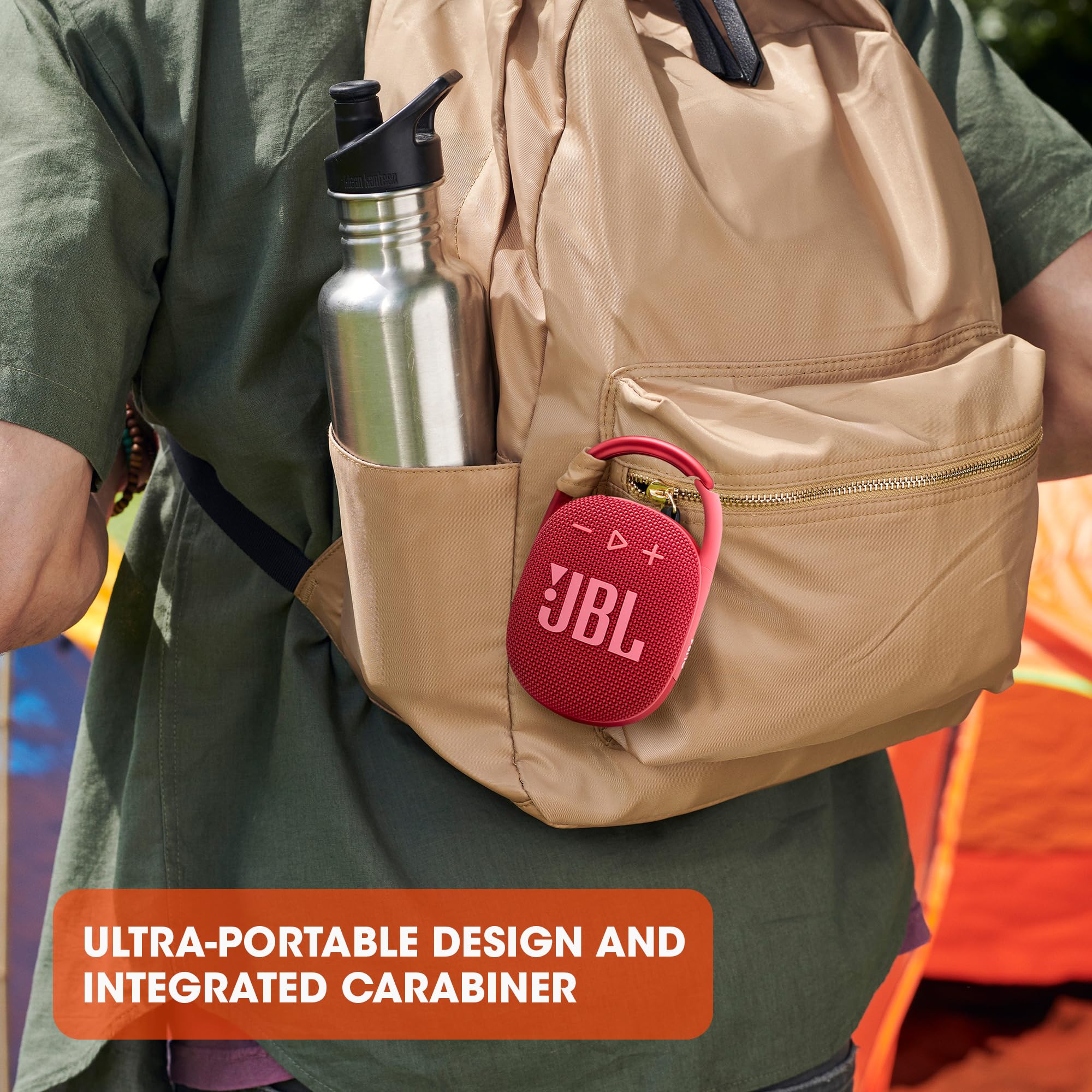 JBL Clip 4 - Portable Mini Bluetooth Speaker, big audio and punchy bass, integrated carabiner, IP67 waterproof and dustproof, 10 hours of playtime, speaker for home, outdoor and travel (): Pink