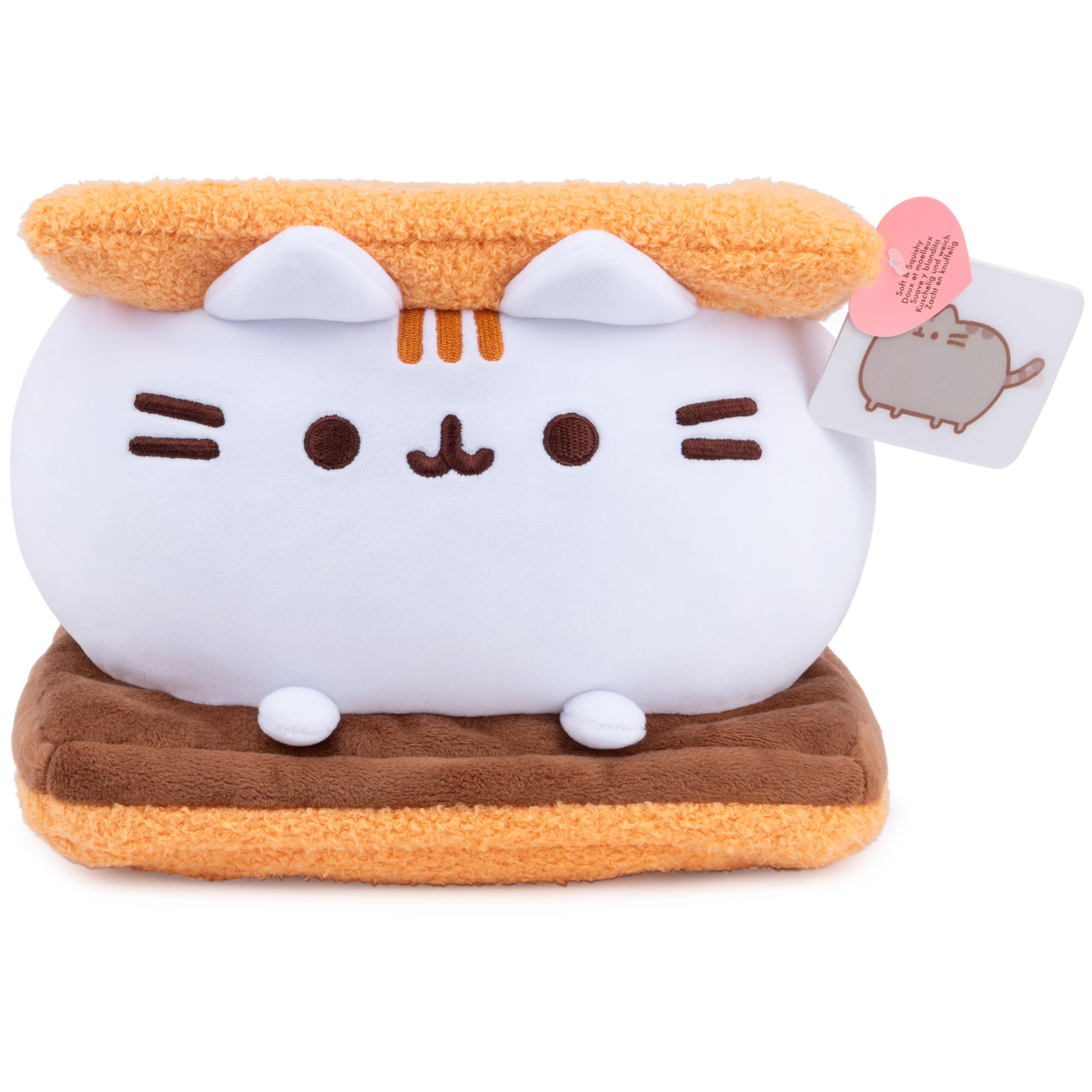GUND Pusheen S’mores Squisheen Plush, Stuffed Animal for Ages 8 and Up, Brown/White, 12”: Mores Squisheen Plush
