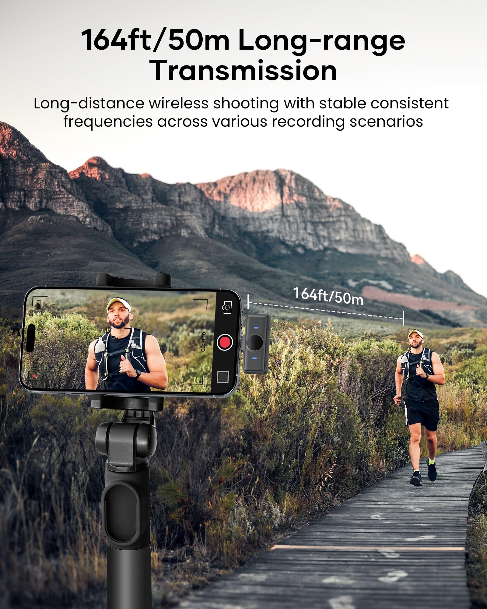 KUKIHO Wireless Lavalier Microphone with Charging Case, 36H Battery Life, Noise Cancellation, 135ft Range, Plug-and-Play Clip-On Mic for iPhone, iPad, Android, YouTube, Vlog, Live Streaming: Mic 2 (2 TX + 1 RX + Charging Case)