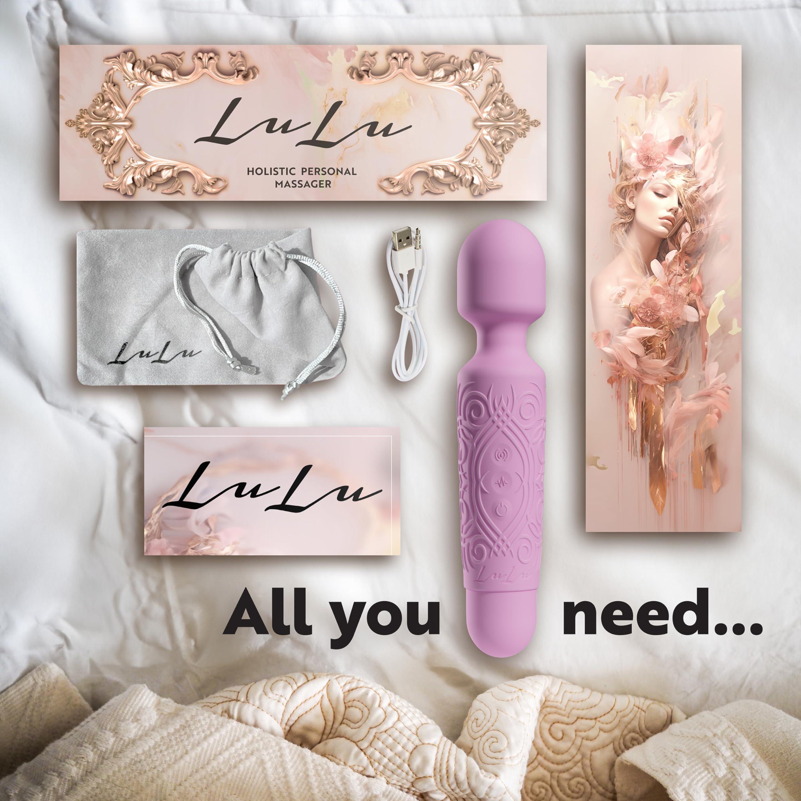 LuLu Vibrator, Vibrators, Womens Sex Toys, Female Sex Toy, Vibrater, Mini Vibrator Wand, Sexy Toys, Sexual Pleasure Tools for Women, Sextoy, Wand Vibrator - thumbnail 2