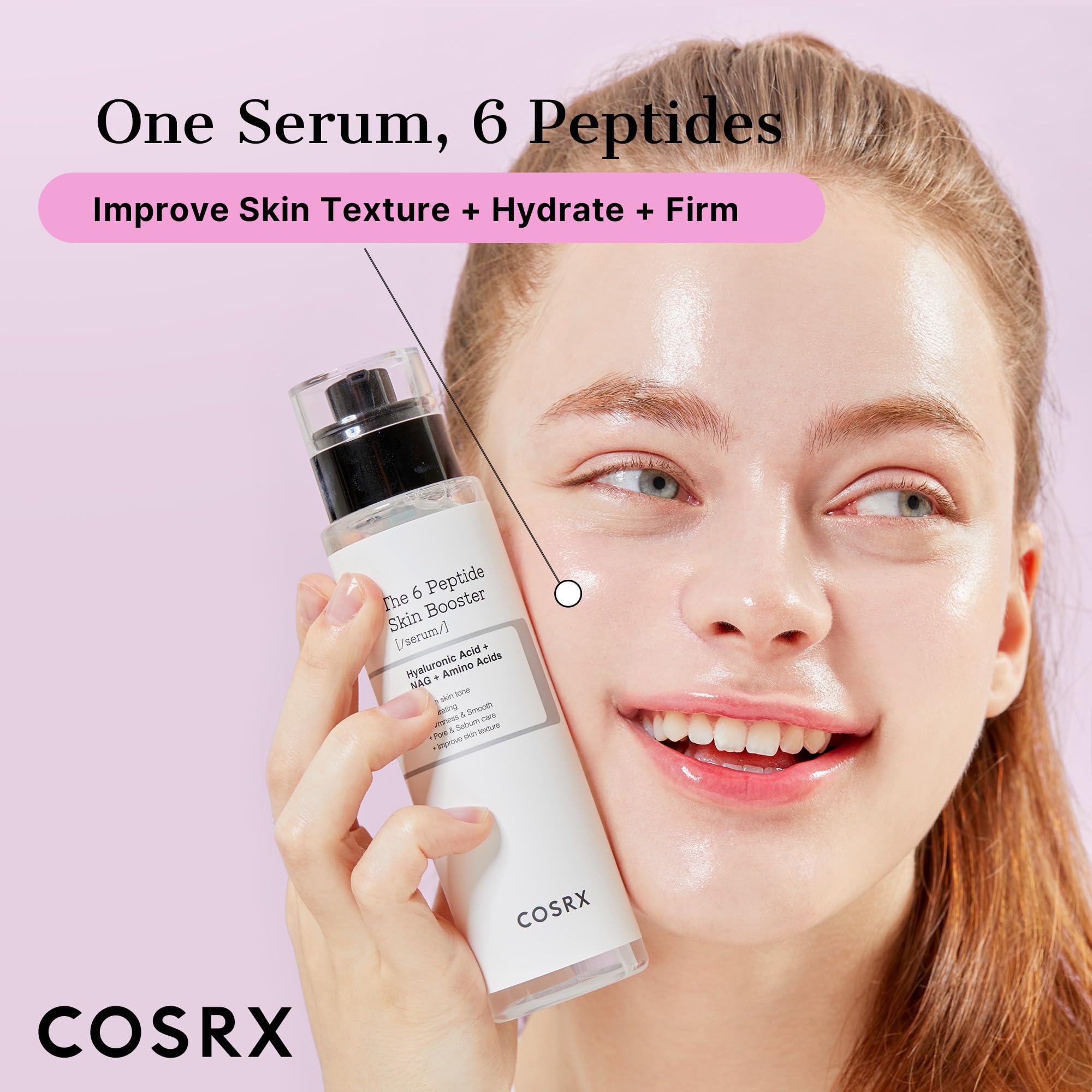 COSRX 6X Peptide Collagen Booster Toner Serum, Niacinamide & Hyaluronic Acid Facial Essence for All Skin Types, Korean Skin Care, Paraben Free, 150mL/5.07 Fl.Oz: COSRX 6X Peptide Collagen Booster Toner Serum, Niacinamide & Hyaluronic Acid Facial Essence for All Skin Types, Korean Skin Care, Paraben Free, 150mL/5.07 Fl.Oz