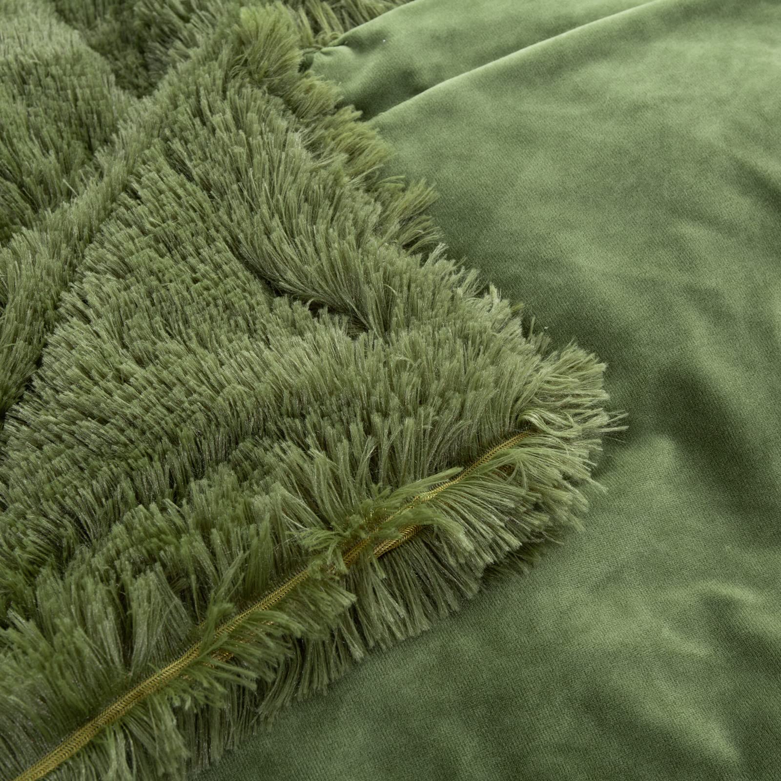YUSOKI Olive Green Faux Fur Throw Blanket,2 Layers,50" x 60" Cozy Plush Fluffy Blanket Furry Fuzzy Warm Cute Shaggy Blanket for Fall Bed Living Room Décor Baby Women Pet: Queen90" x 90" Olive Green