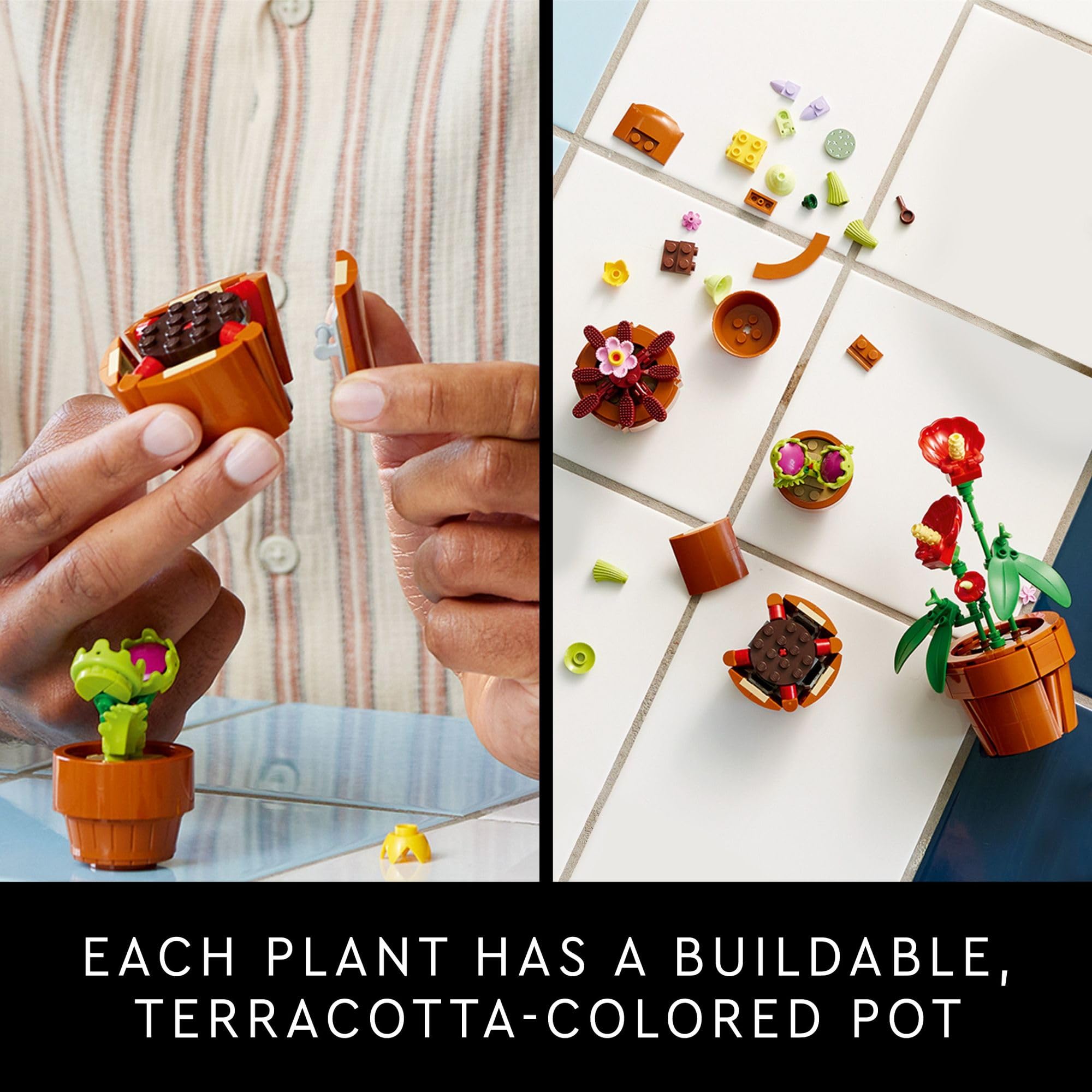 LEGO Botanicals Tiny Plants - Artificial, Fake Indoor Plant Building Set for Home, Kitchen, Desk Decoration, Adults Ages 18+ - Gift for Graduation - 10329: LEGO Botanicals Tiny Plants - Artificial, Fake Indoor Plant Building Set for Home, Kitchen, Desk Decoration, Adults Ages 18+ - Gift for Graduation - 10329