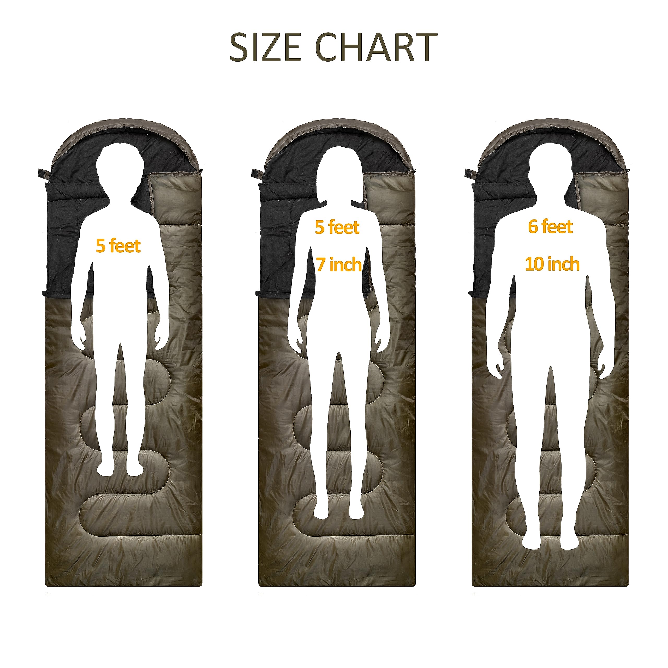 RIOYALO 0 Degree Sleeping Bags for Adults Cold Weather | Big and Tall 4 Season Winter Camping Sleeping Bag w. Compression Sack for Youth Hiking Backpacking | Portable Waterproof | XL Up to 6 ft 10 in