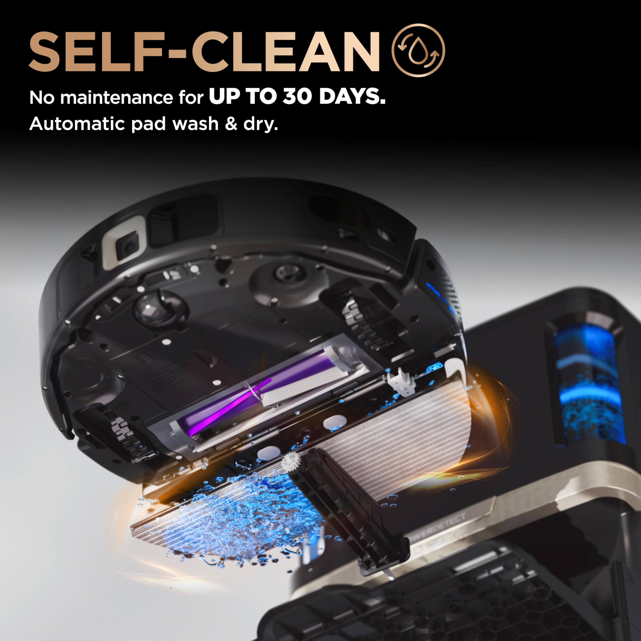 Shark Robot Vacuum & Mop Combo, PowerDetect NeverTouch Pro,Self-Emptying,Self-Refill with Self-Clean Pad Wash & Dry, 60-Day Debris Capacity,30-Day Refill Tank, 5PowerDetect Technologies,White,AV2800ZE: Shark Robot Vacuum & Mop Combo, PowerDetect NeverTouch Pro, Self-Emptying, Self-Refill with Self-Clean Pad Wash & Dry, 60-Day Debris Capacity, 30-Day Refill Tank, 5 PowerDetect Technologies, RV2820ZE