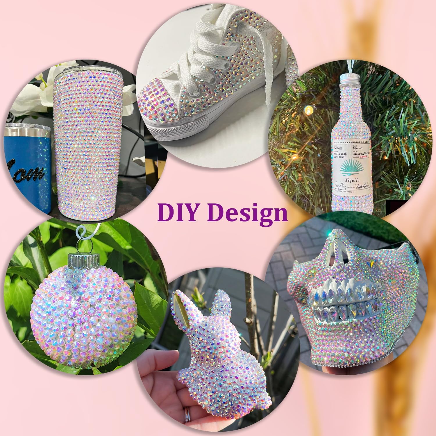 30000Pcs Resin Rhinestones with Tweezers for Crafting, Silver Clear Flatback Gems, Bedazzling Crystal with 3Pcs 10ml B7000 Jewelry Glue for DIY Crafts Clothing Tumblers Shoes Fabric Nail Art