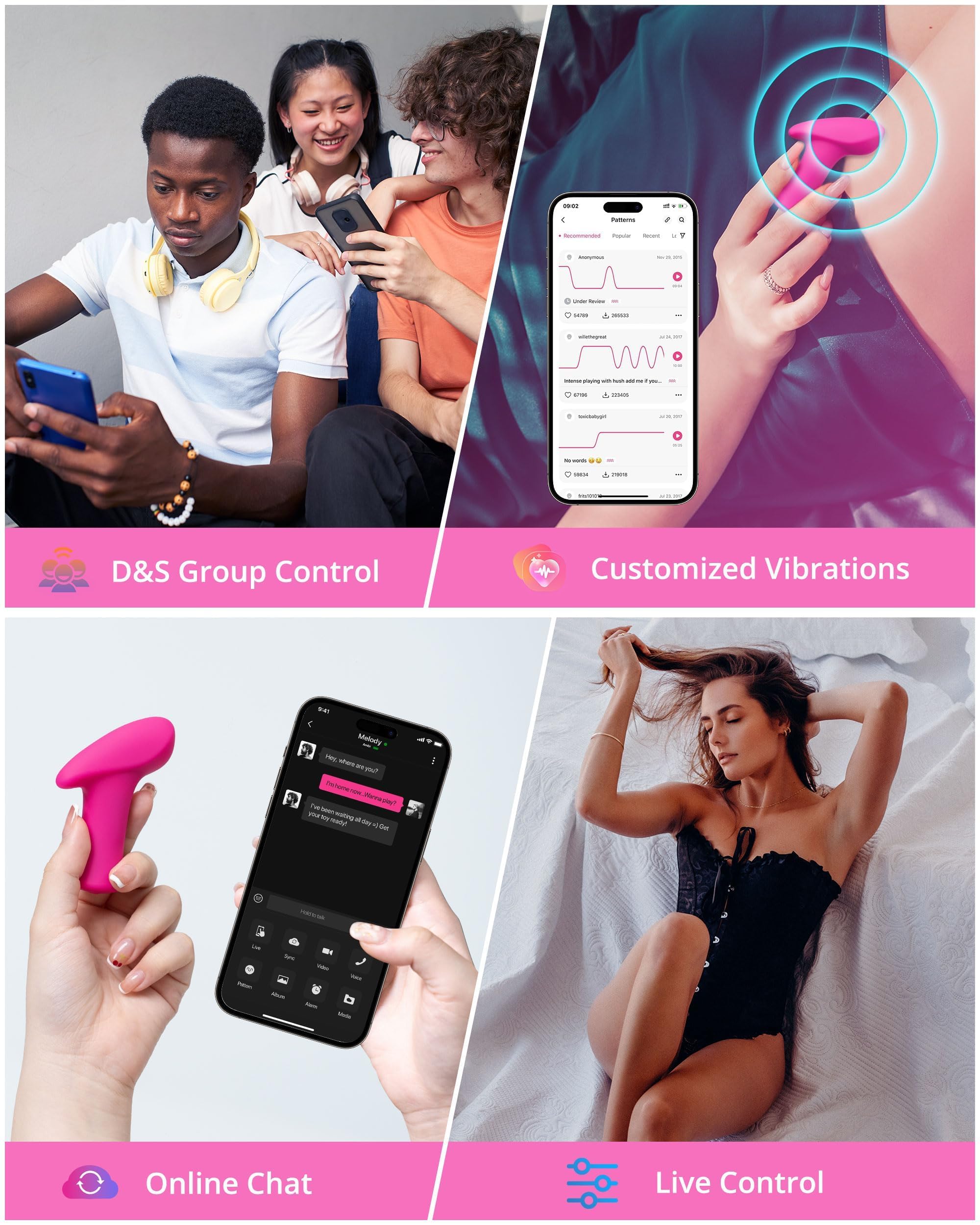 LOVENSE Ambi Mini Bullet Vibrator, Small and Discreet Powerful Stimulator with Long Distance Bluetooth Wireless Control, Hammer Shape to Pinpoint Stimulate: LOVENSE Ambi Mini Bullet Vibrator, Small and Discreet Powerful Stimulator with Long Distance Bluetooth Wireless Control, Hammer Shape to Pinpoint Stimulate