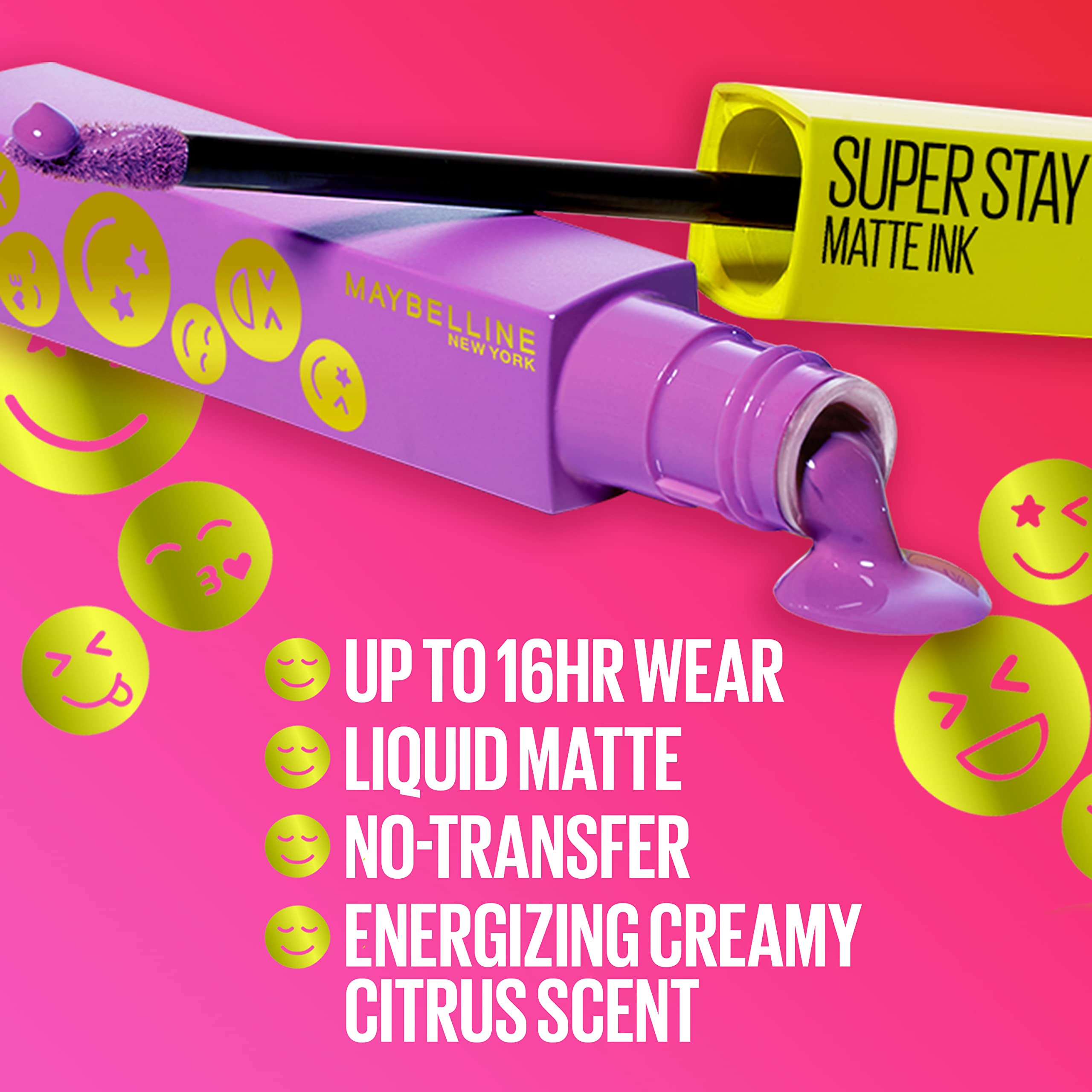 Maybelline SuperStay Matte Ink Liquid Lipstick, Long Lasting High Impact Color, Up to 16H Wear, Thrill Seeker (Matte Black Lipstick)