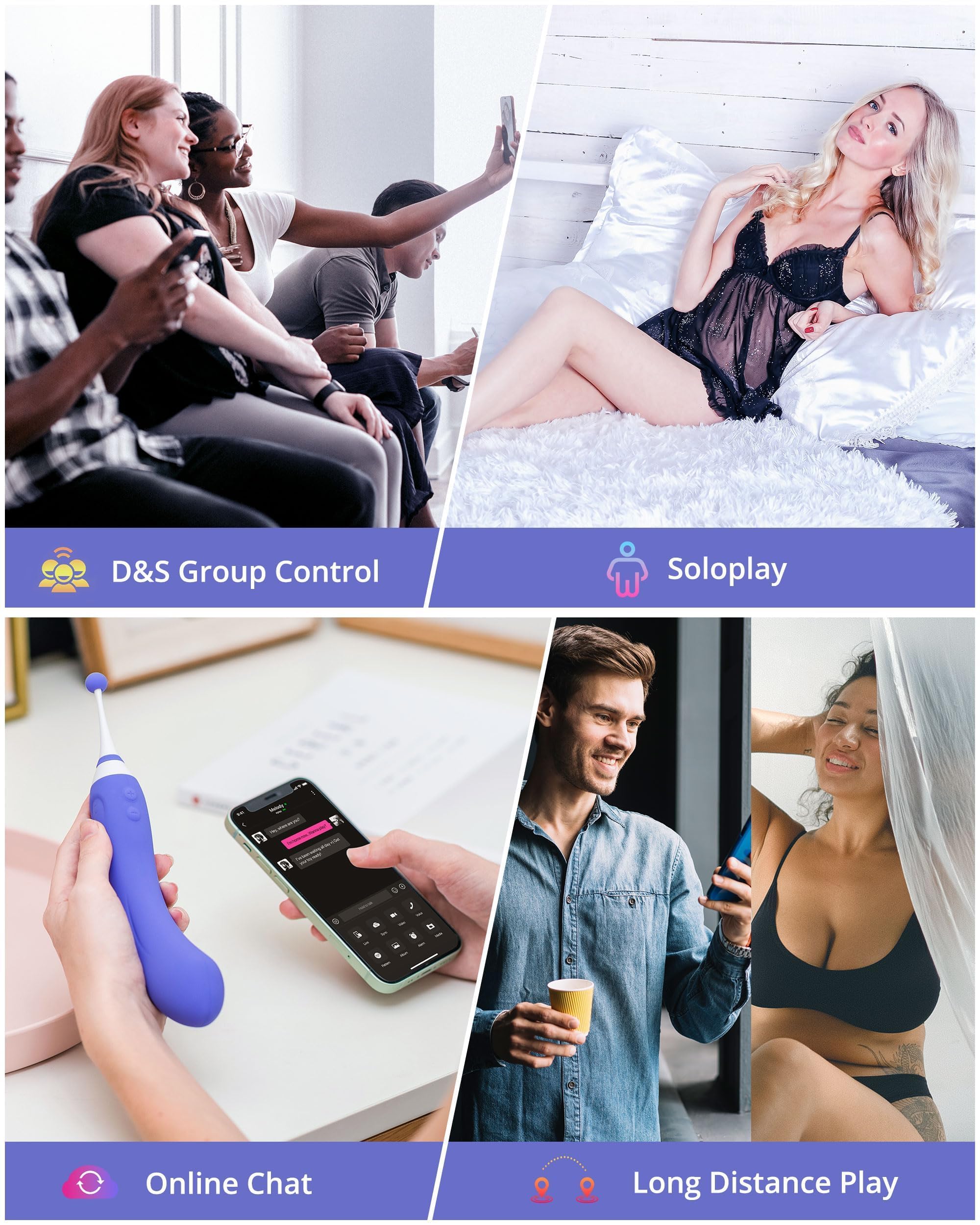 LOVENSE Hyphy G Spot Vibrator for Clitoris Vagina Dual Stimulator, 3 Attachments Mini Nipple Massagers for Female, Small Vibrator Sex Things for Women Pleasure, Waterproof Vibrating Sex Toys: LOVENSE Hyphy G Spot Vibrator for Clitoris Vagina Dual Stimulator, 3 Attachments Mini Nipple Massagers for Female, Small Vibrator Sex Things for Women Pleasure, Waterproof Vibrating Sex Toys