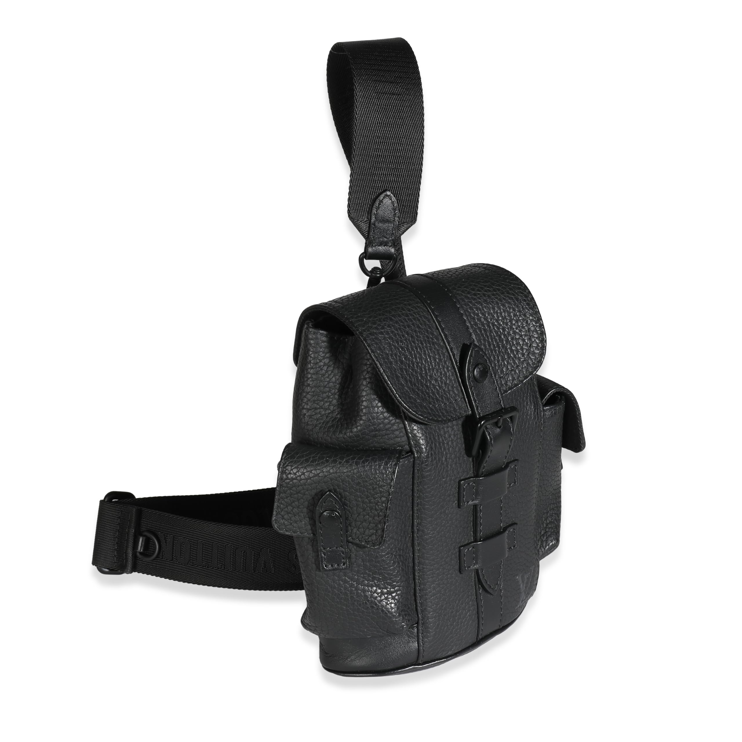 Louis Vuitton, Pre-Loved Black Taurillon Christopher XS Backpack