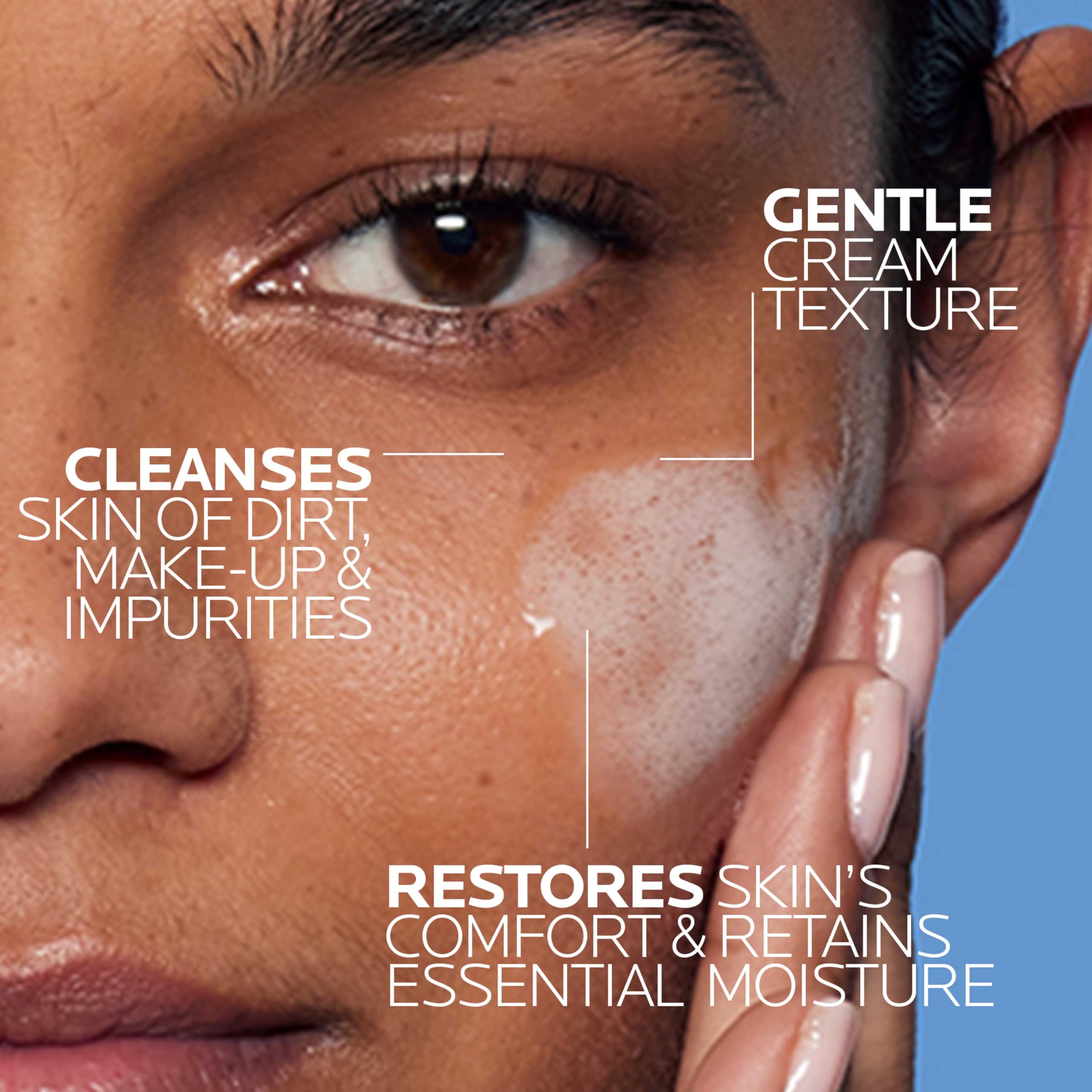 La Roche-Posay Toleriane Hydrating Gentle Face Cleanser, Hydrating Facial Cleanser With Niacinamide + Ceramides, Daily Face Wash For Dry Skin To Normal Skin, Sensitive Skin Tested, Fragrance Free: 13.52 Fl Oz (Bottle)
