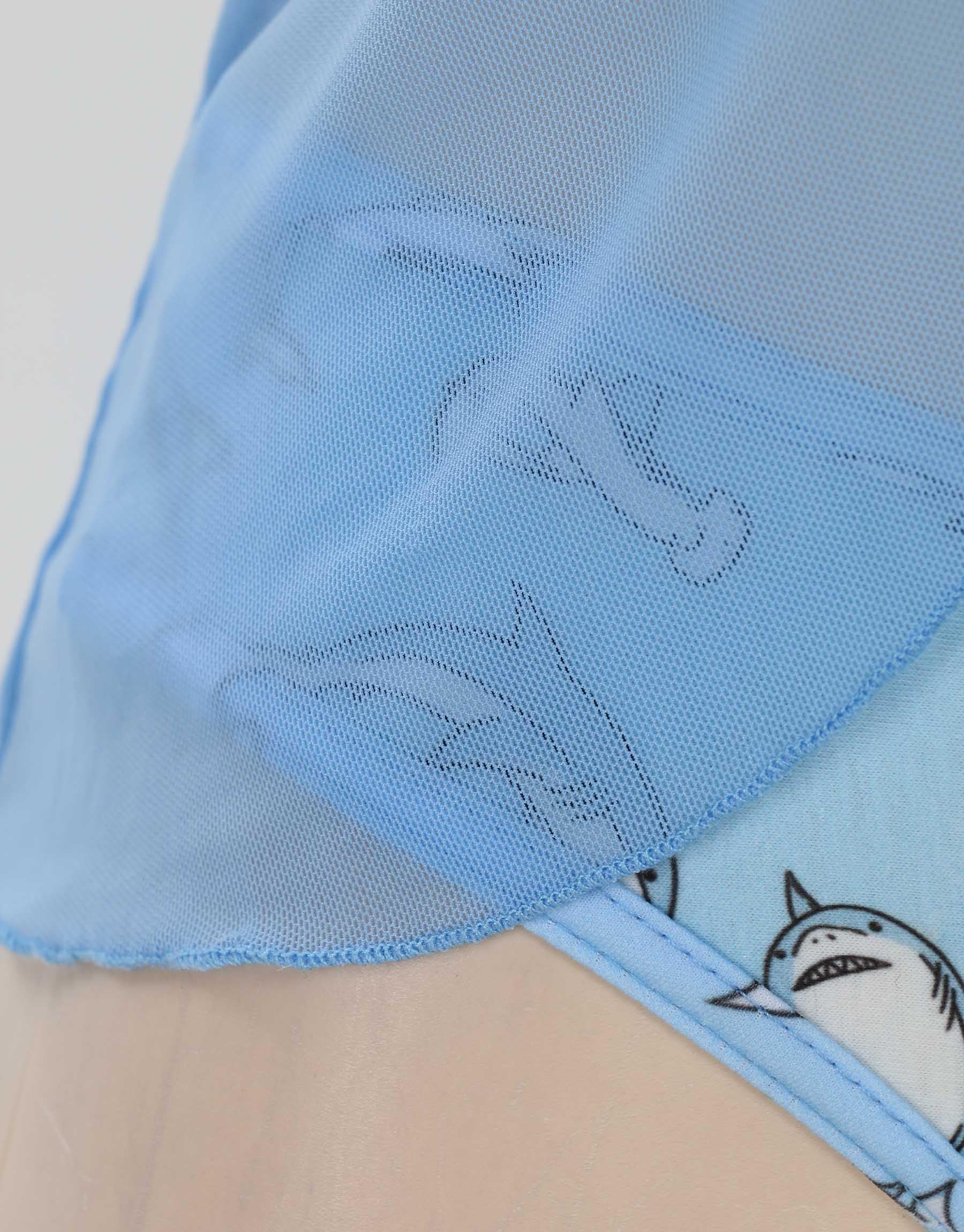 Mobbunny Women Lingerie Lace Babydoll Chemise Strap Nighties Sheer Mesh Sleepwear Baby Shark Loungewear: X-Large Blue