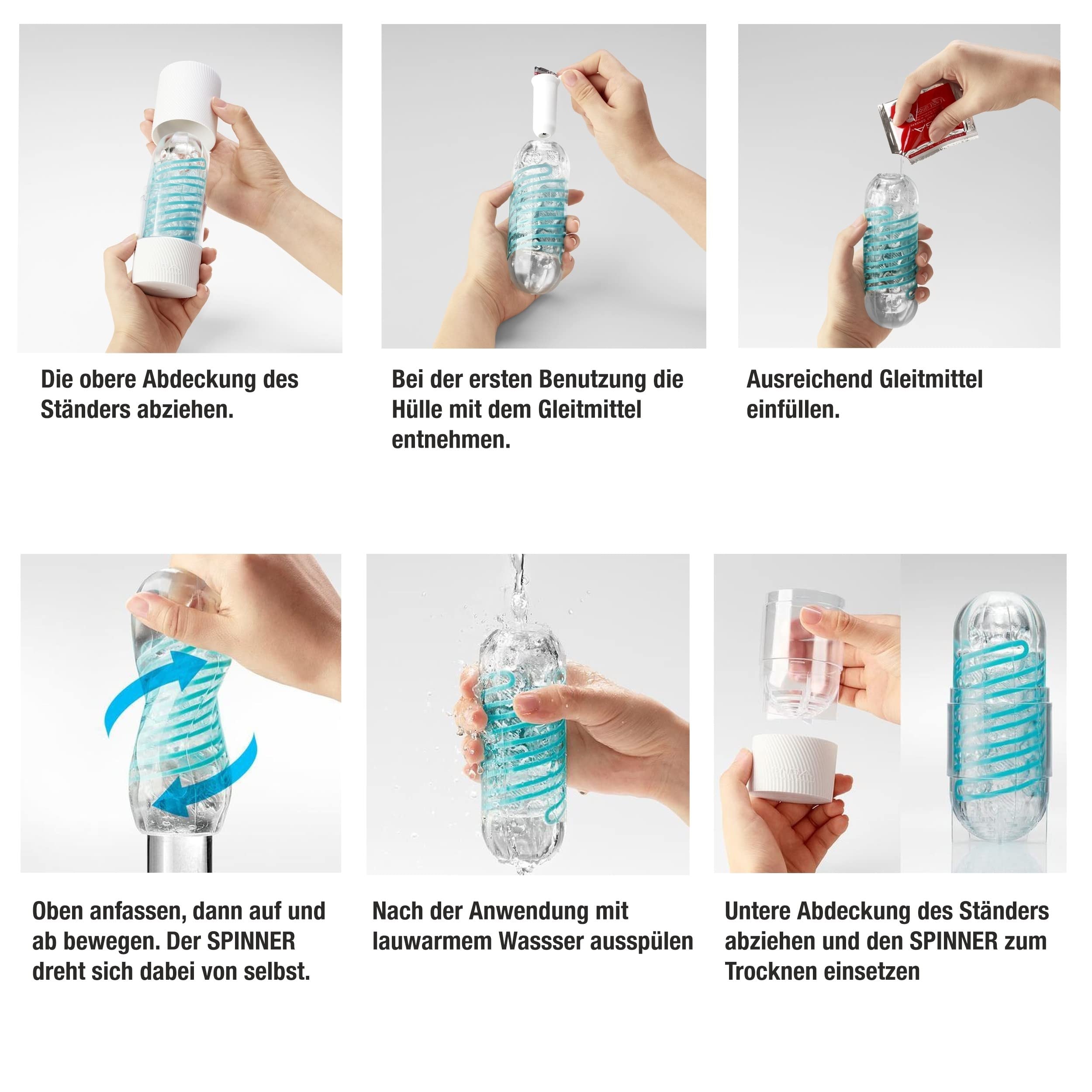 TENGA Spinner Cup Men Masturbator, Reusable Spiral Motion, SPN-00 Tetra - Image 5