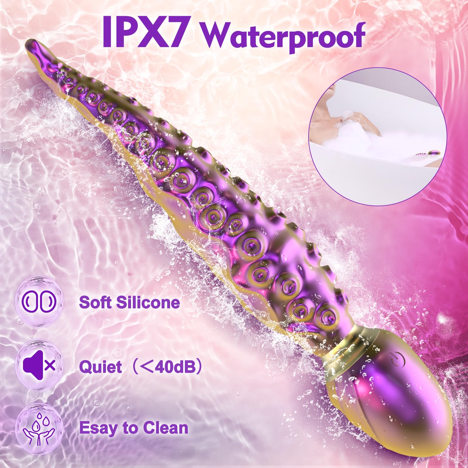 Realistic Tentacle Vibrator Sex Toys - 8.6”Vibrating Monster Dildo Adult Toys with 10 Vibrating Modes for Anal Vagina Nipple Stimulation, Silicone Octopus Dildo Sex Toys for Women Couples Pleasure: Realistic Tentacle Vibrator Sex Toys - 8.6”Vibrating Monster Dildo Adult Toys with 10 Vibrating Modes for Anal Vagina Nipple Stimulation, Silicone Octopus Dildo Sex Toys for Women Couples Pleasure