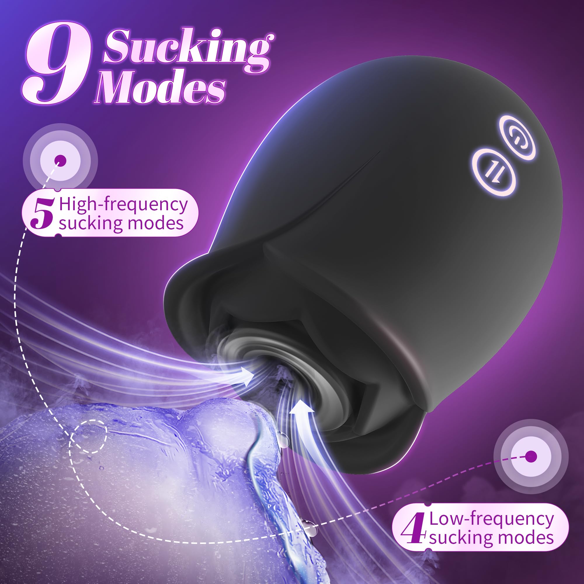 Rose Sex Toy Vibrator Adult Sex Toys Women Sucking Vibrater Adult Toys Nipple Toys G Spot Clitoral Vibrator Rose Sexual Stimulation Device Anal Dildo with 5 Sucking Modes Female Couples: Black