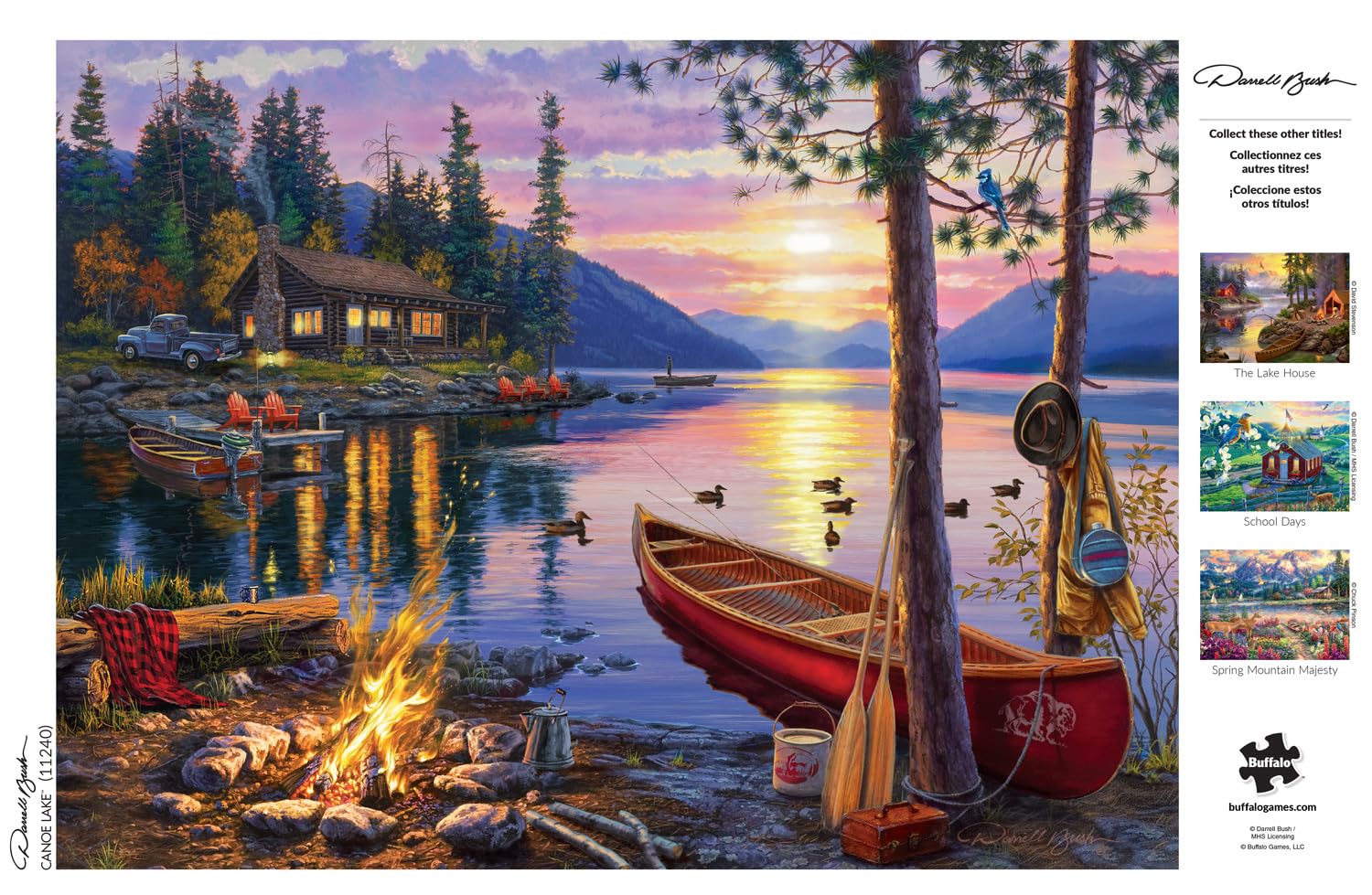 Buffalo Games - Darrell Bush -  - 1000 Piece Jigsaw Puzzle For Adults - Challenging Puzzle Perfect for Game Nights - Finished Size Is 26.75 x 19.75: Canoe Lake