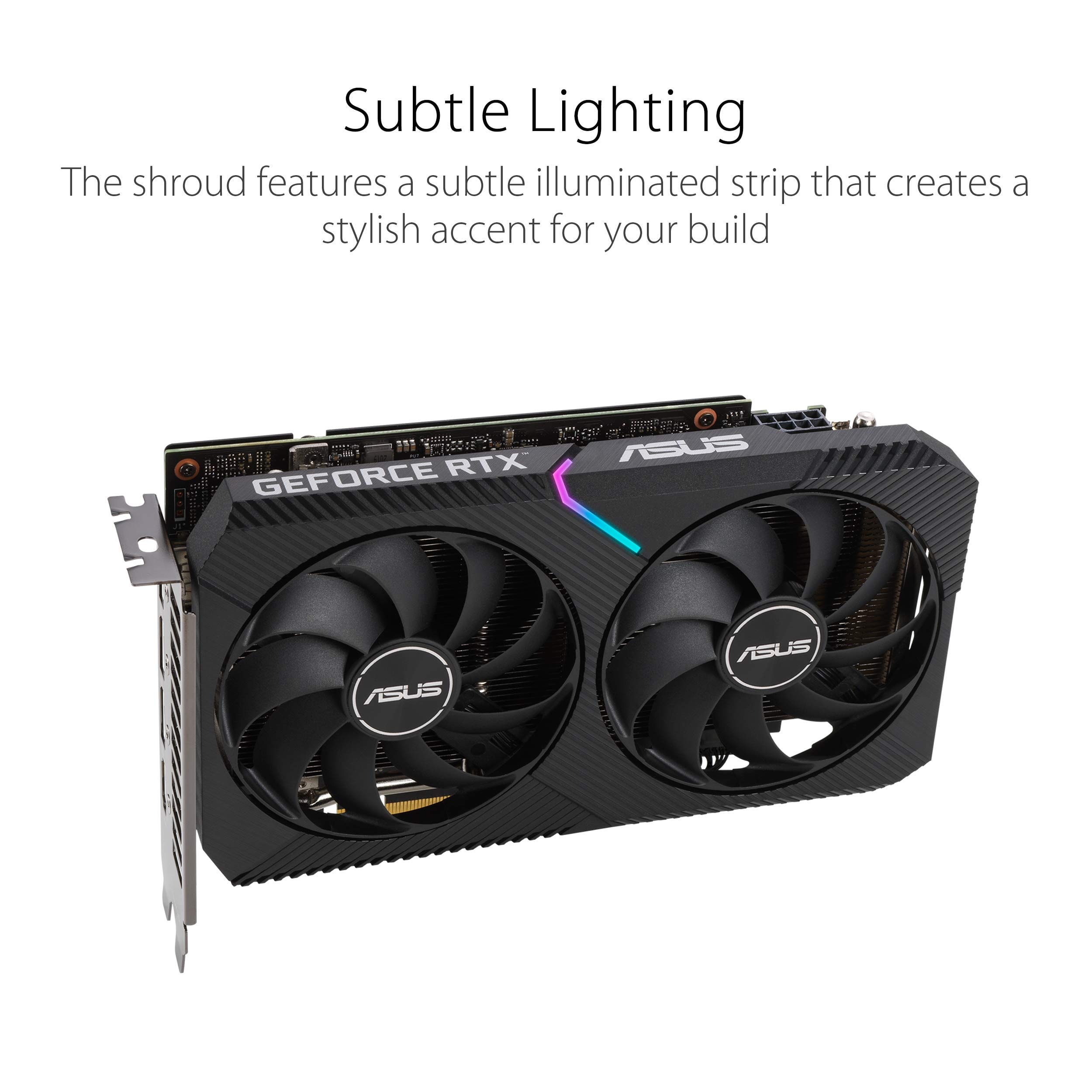 ASUS Dual NVIDIA GeForce RTX 3060 V2 OC Edition 12GB GDDR6 Gaming Graphics Card (PCIe 4.0, 12GB GDDR6 Memory, HDMI 2.1, DisplayPort 1.4a, 2-Slot, Axial-tech Fan Design, 0dB Technology) thumbnail 4