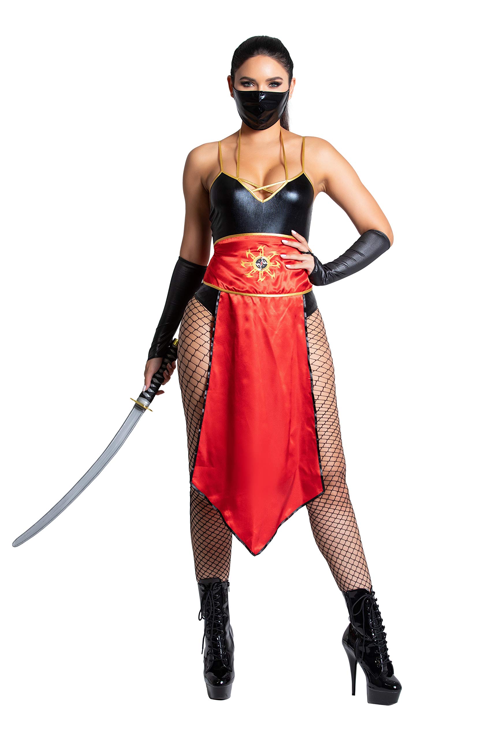 Yandy Exclusive Mystic Darkness Sexy Assasin Cosplay Warrior Ninja Costume: Large