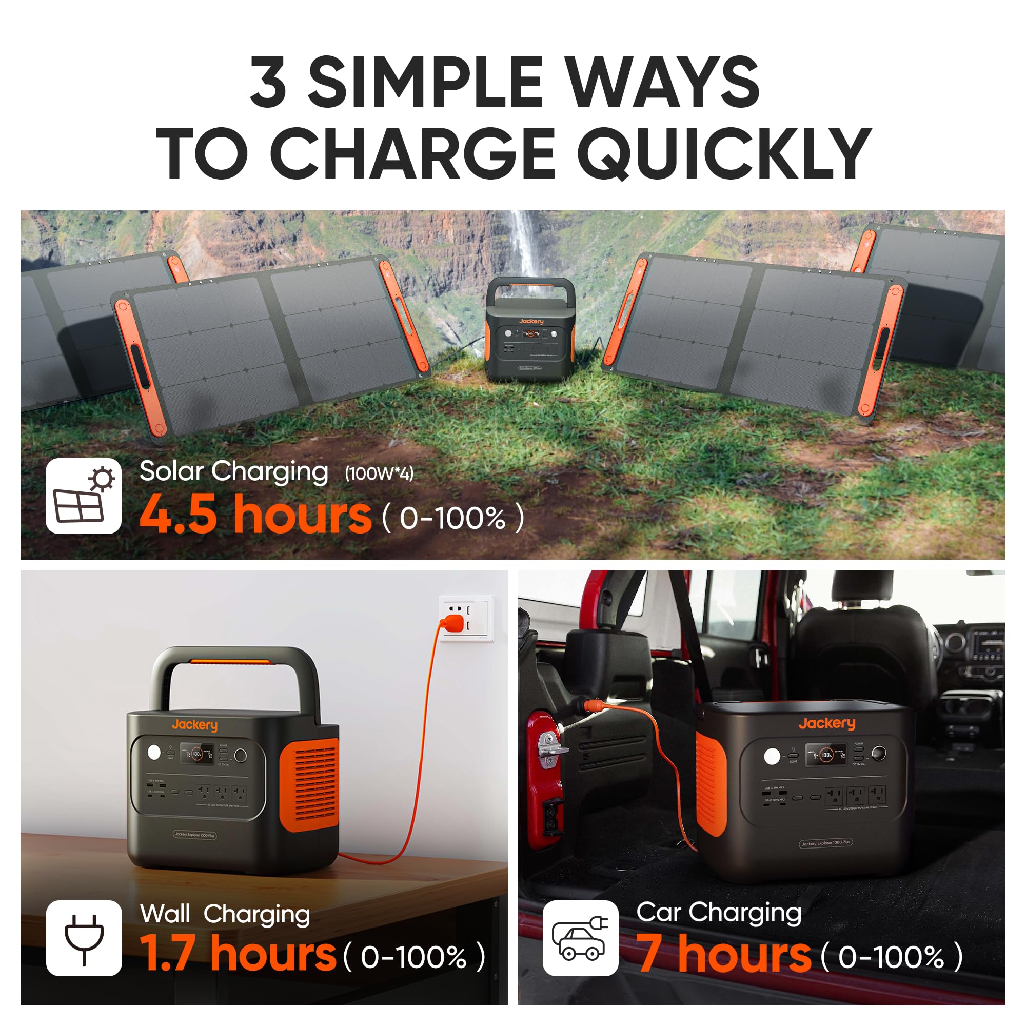 (Renewed) Jackery Explorer 1000 Plus Portable Power Station,1264Wh Solar Generator with 2000W Output, Expandable to 5kWh for Camping, Road Trips and Home Backup (Solar Panel Optional)