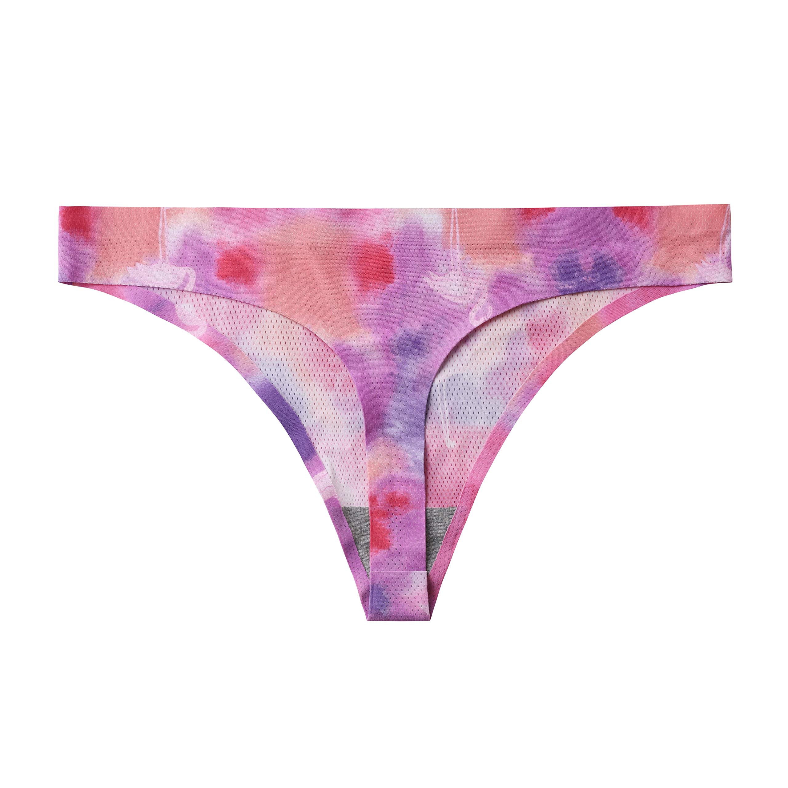 voenxe Seamless Women Underwear Thongs,No Show Ladies Thong,No Line Workout Breathable Comfortable Panties,Soft Undies,5-Pack: Small B-5 Pack Pattern Design