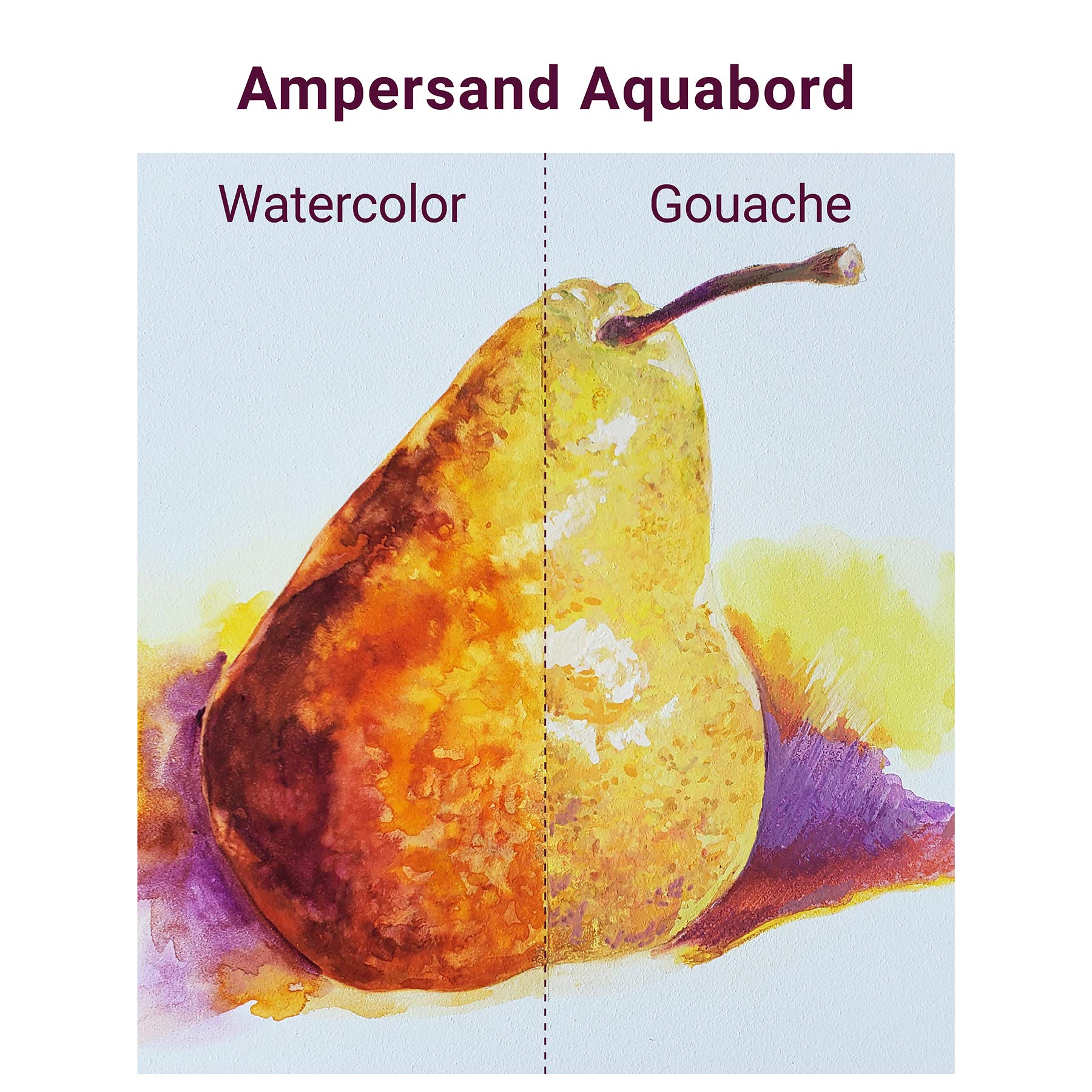 Ampersand Art Supply Watercolor Painting Panel: Museum Series Aquabord, 1-1/2 Inch Cradled Profile, 16" x 20": 2 Inch Cradled Profile 22" x 30"