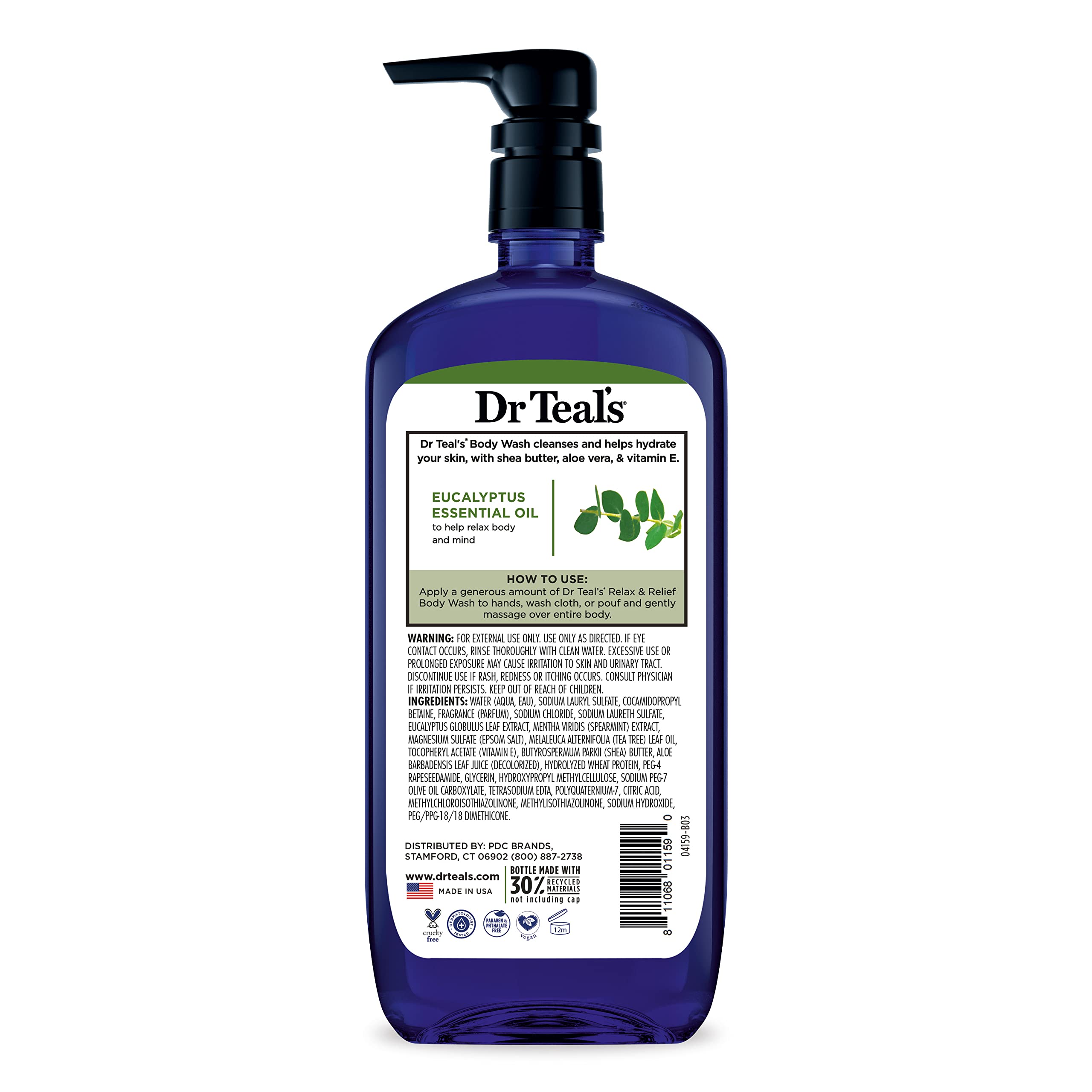 Dr Teal's Body Wash with Pure Epsom Salt, Soothe & Sleep with Lavender, 24 fl oz (Pack of 2): Lavender & Eucalyptus