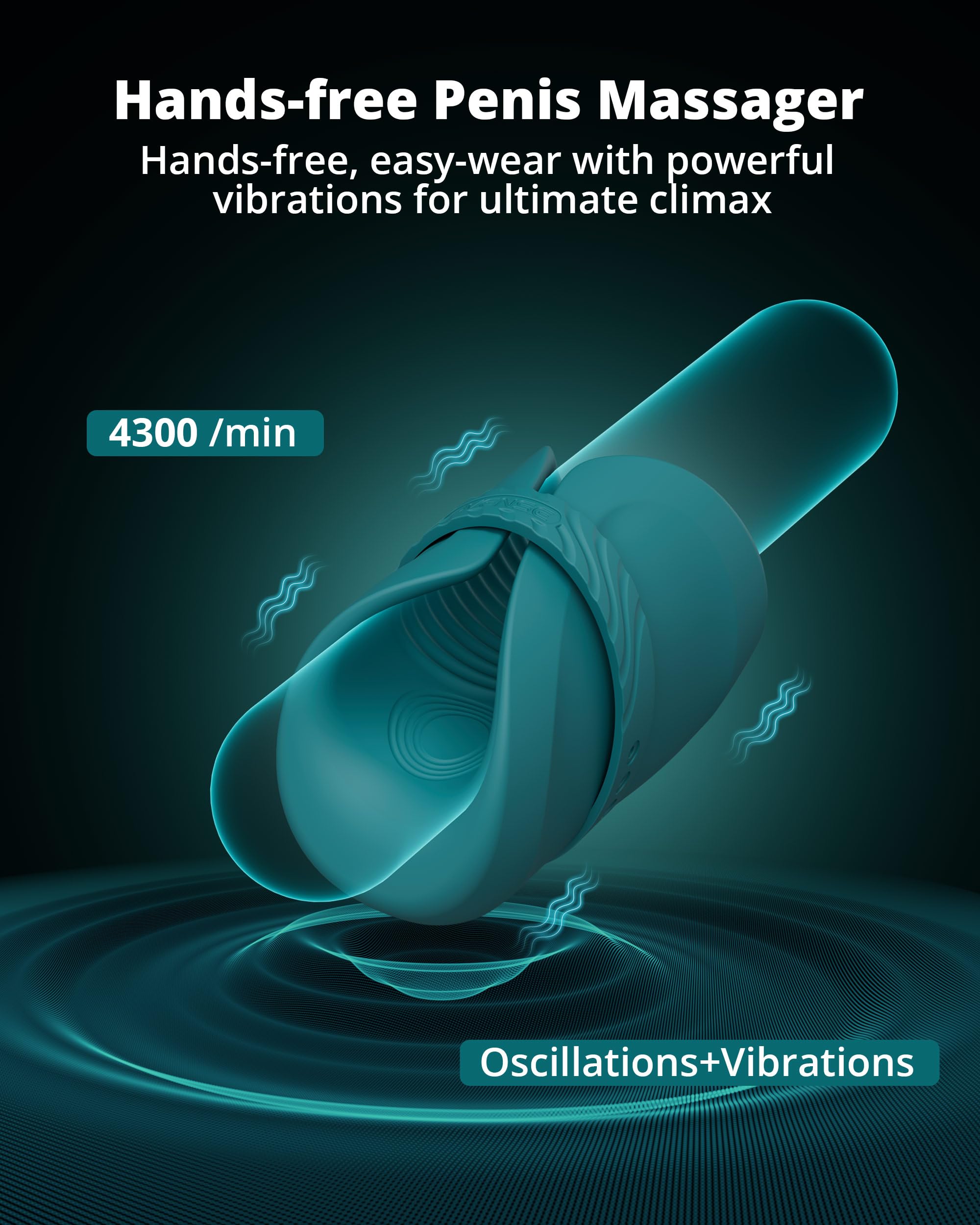 LOVENSE Gush 2 Automatic Male Masturbator Stroker, Vibrating & Oscillating Penis Massager Cock Ring with Endurance Training App Remote Control Vibrator Adult Sex Toys & Games, with Adjustable Buckles thumbnail 4