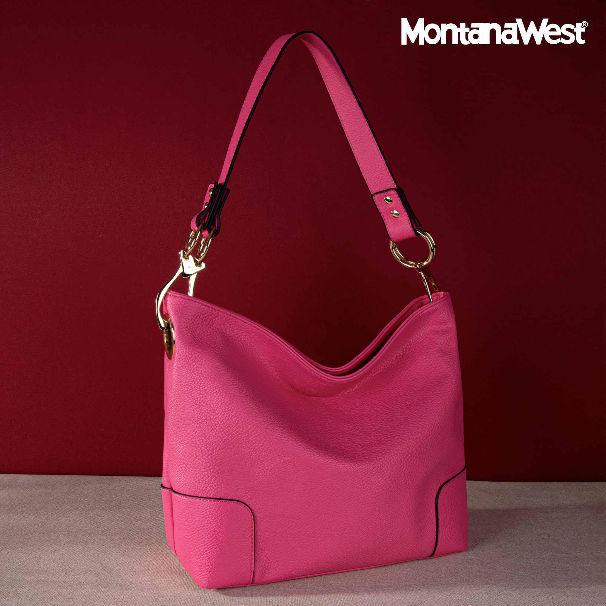 Montana West Medium Hobo Bags for Women Top Handle Satchel Shoulder Purse Bucket Handbag thumbnail 6