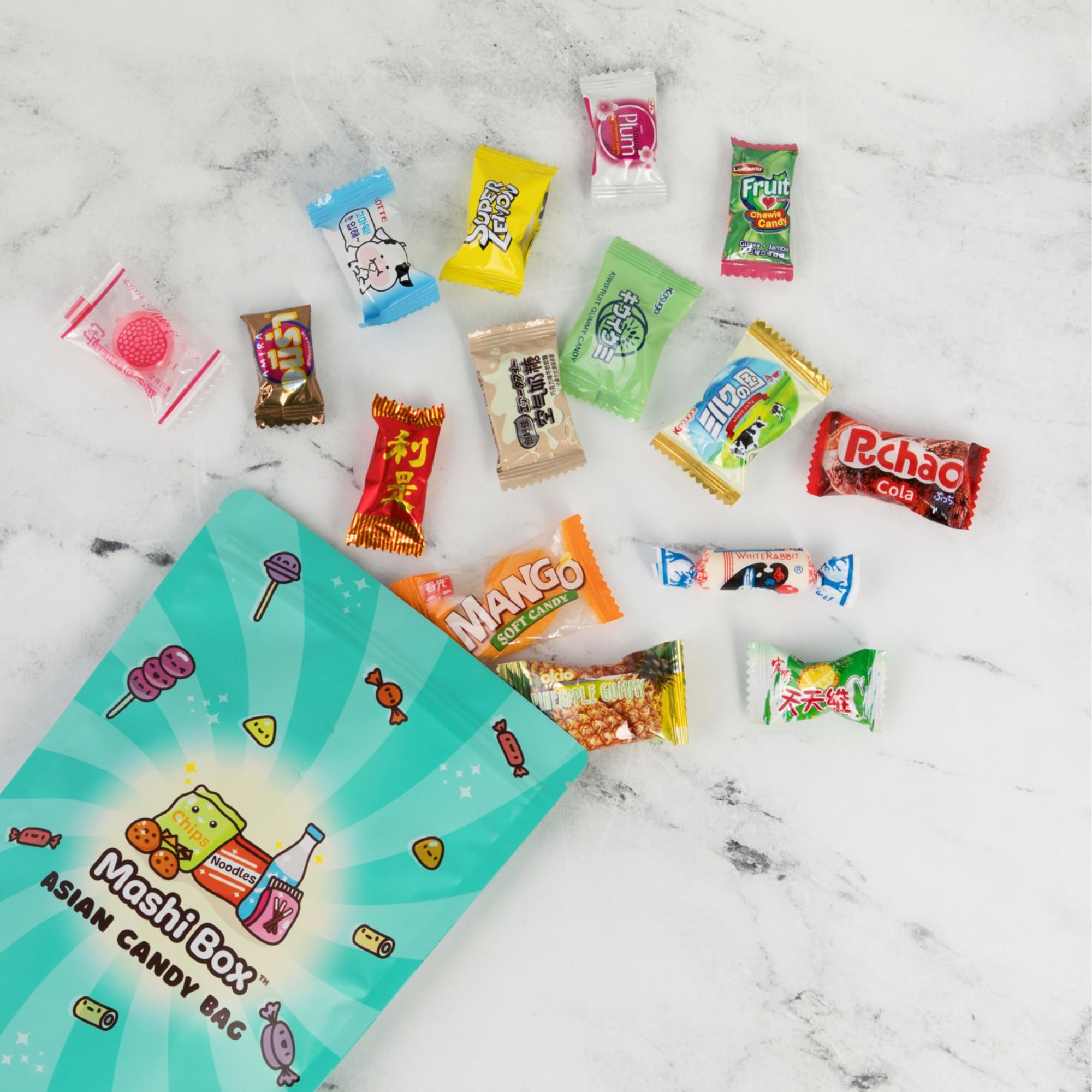 Mashi Box Asian Candy Mystery Variety Pack | 40 PCS | Mix of Japanese/Chinese/Vietnamese/Korean/Indonesia/Thai Candy and more! - Image 4