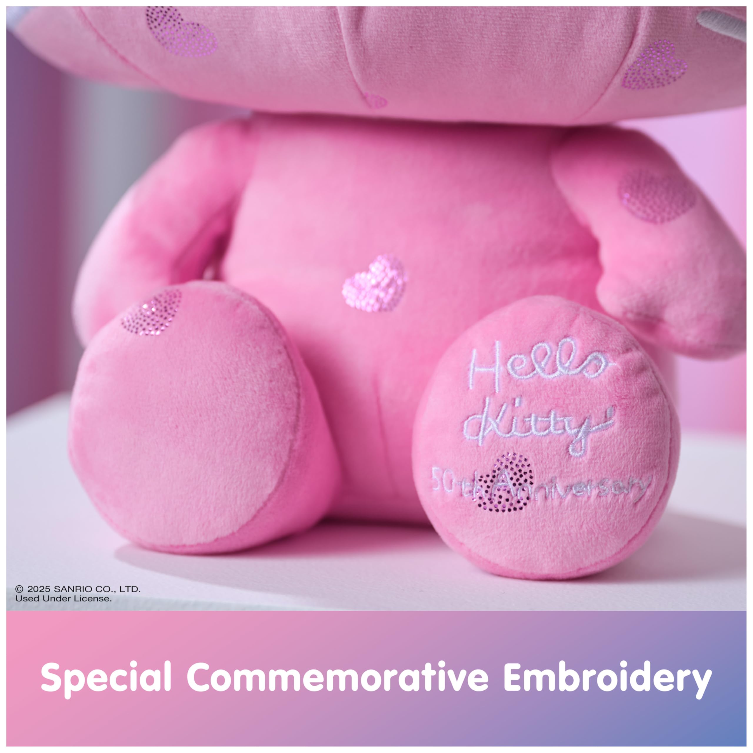 GUND Sanrio Hello Kitty 50th Anniversary Plush, Special Edition Stuffed Animal for Ages 1 and Up, Pink, 12”