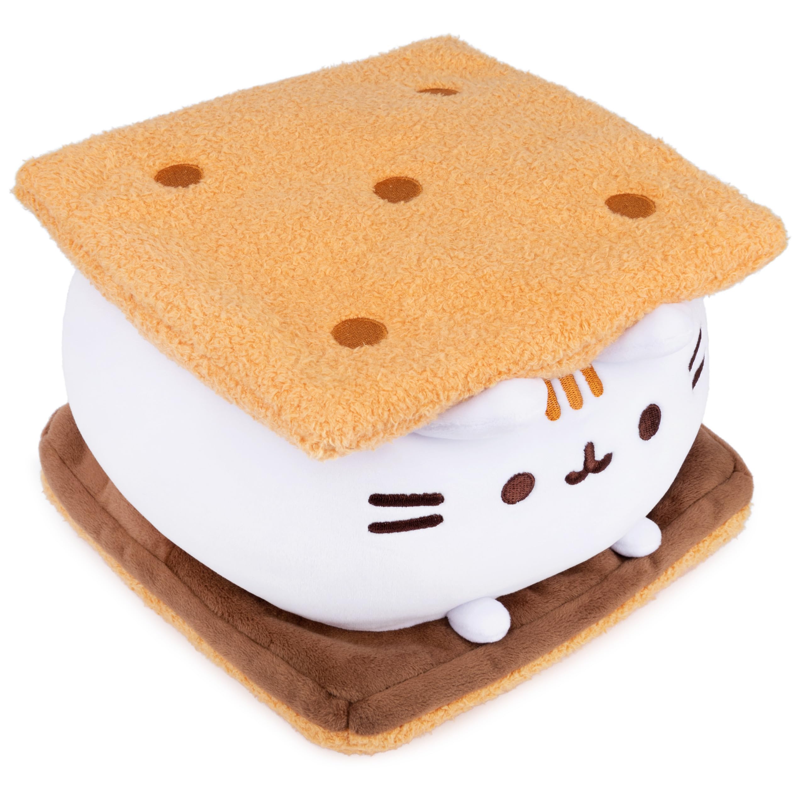 GUND Pusheen S’mores Squisheen Plush, Stuffed Animal for Ages 8 and Up, Brown/White, 12”: Mores Squisheen Plush