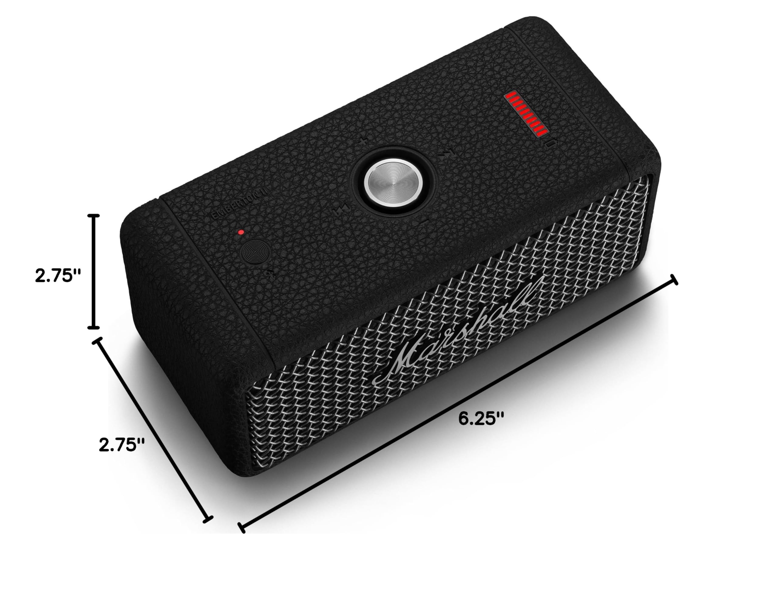 Marshall Emberton II Portable Bluetooth Speaker, Black & Brass: Emberton II Black & Steel