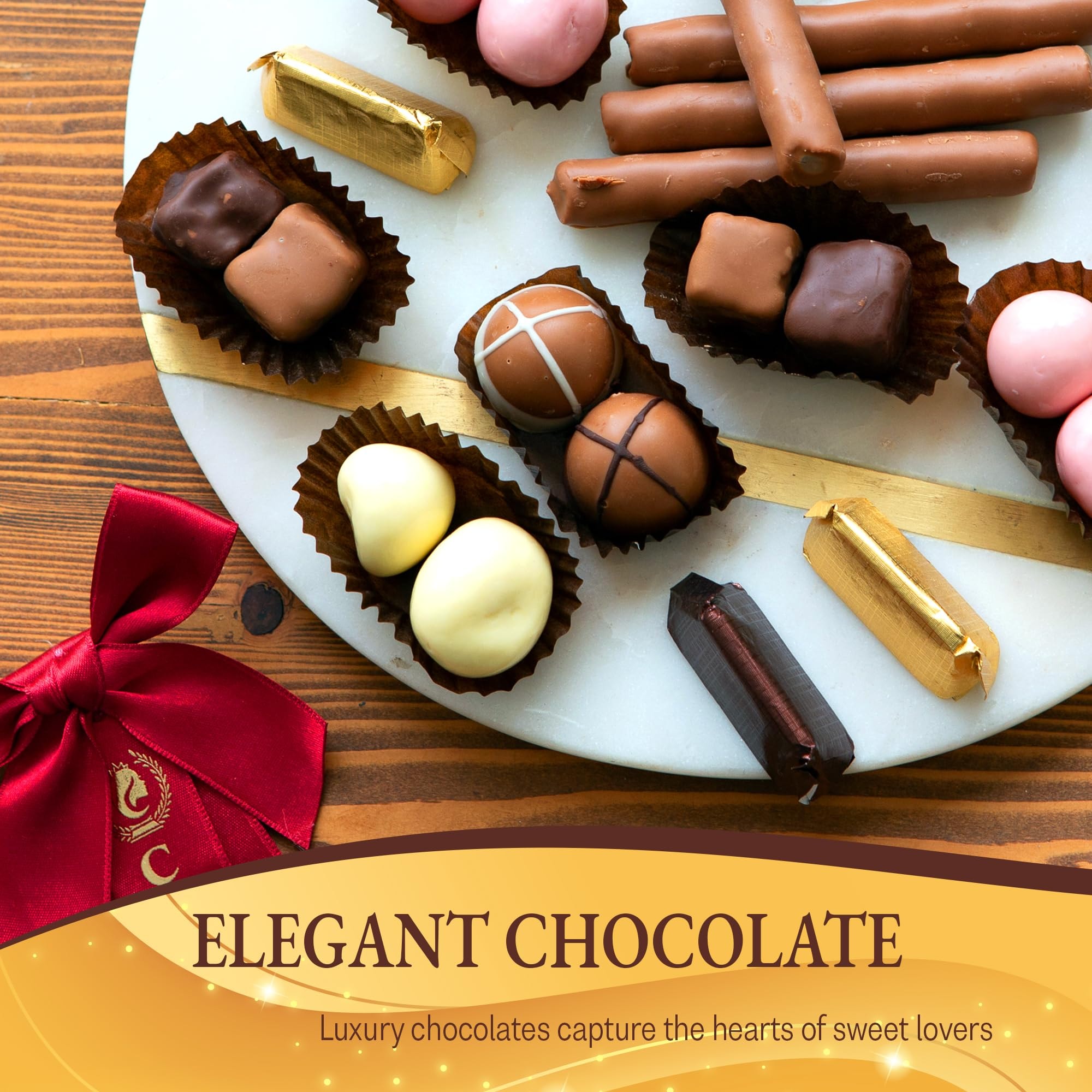 CARIANS Chocolate Gift Box, Mother's Day Assorted Luxury Premium Pralines Gourmet Chocolate Gift Basket, Dark, Milk & Truffles, Box of Cand - Image 6