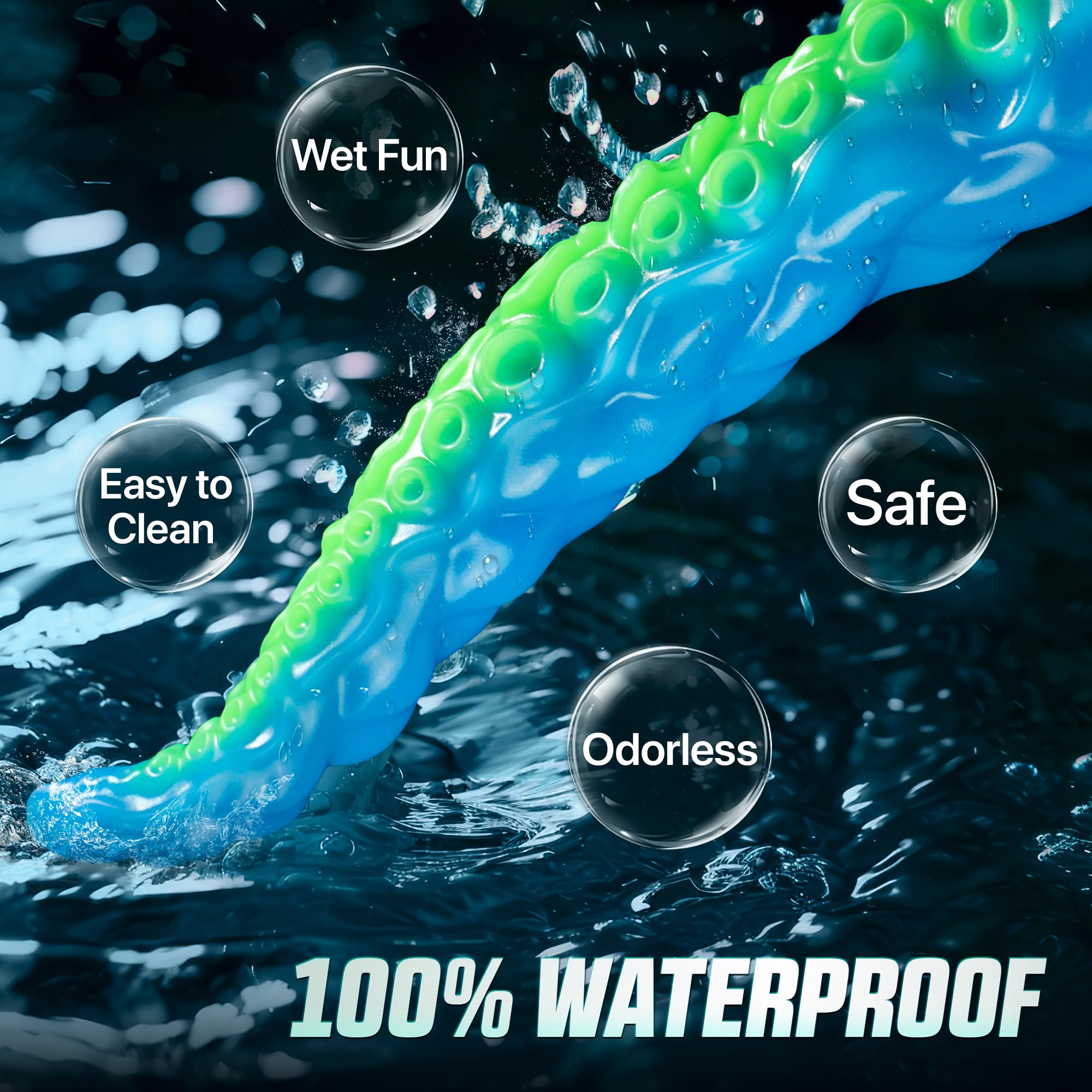 Luminous Tentacle Dildo Sex Toy - 12.9'' Anal Dildos Adult Toys, Strong Suction Cup Dildo Anal Sex Toys for C U G-Spot Stimulation, Soft Silicone Huge Dildo Womens Sex Toys for Men Couples Sex Machine thumbnail 5