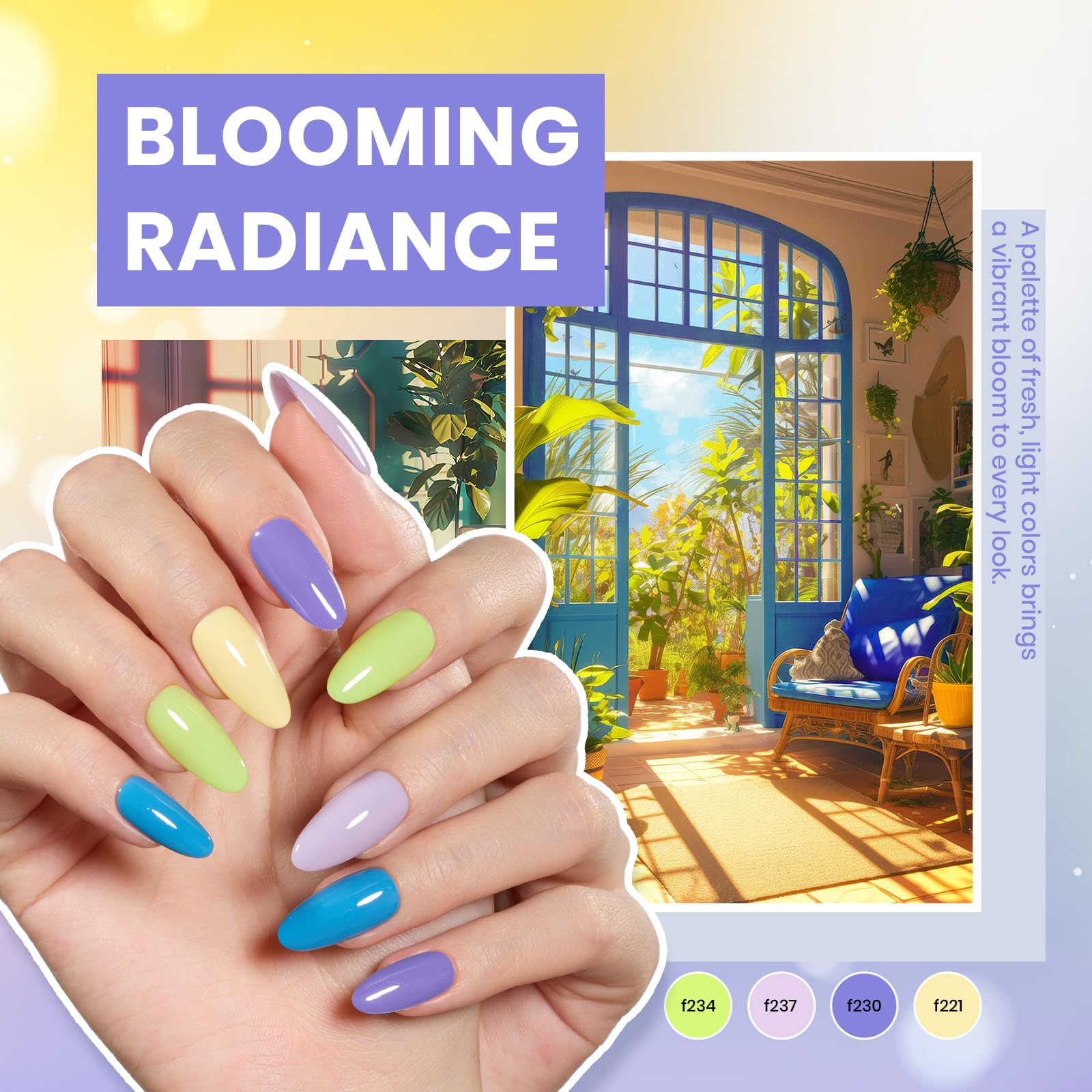 beetles Gel Polish Set Fall Gel Nail Polish Kit 36 Pcs 32 Colors with Base Top Coat Burgundy Red Blue Purple Hot Pink Green Black White Uv LED Lamp Nails Gifts for Women Fingertip Palette: 0 - Color Enchantment