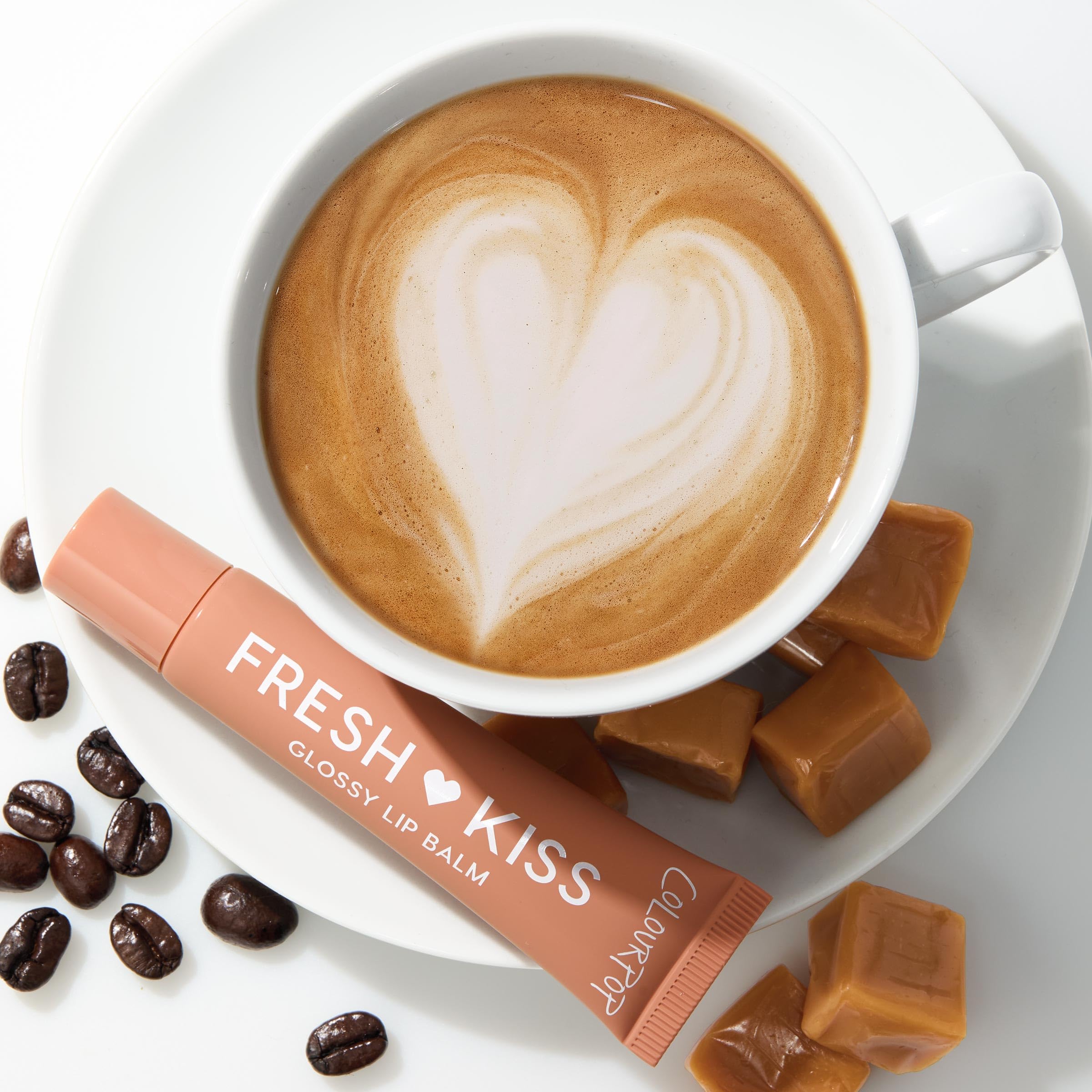 ColourPop Fresh Kiss Glossy Lip Balm - Hydrating Lip Care Enriched with Peptides, Hyaluronic Acid, Shea Butter & Vitamin E for an Ultra-Cushiony Formula -  (0.49 oz): Caramel Latte