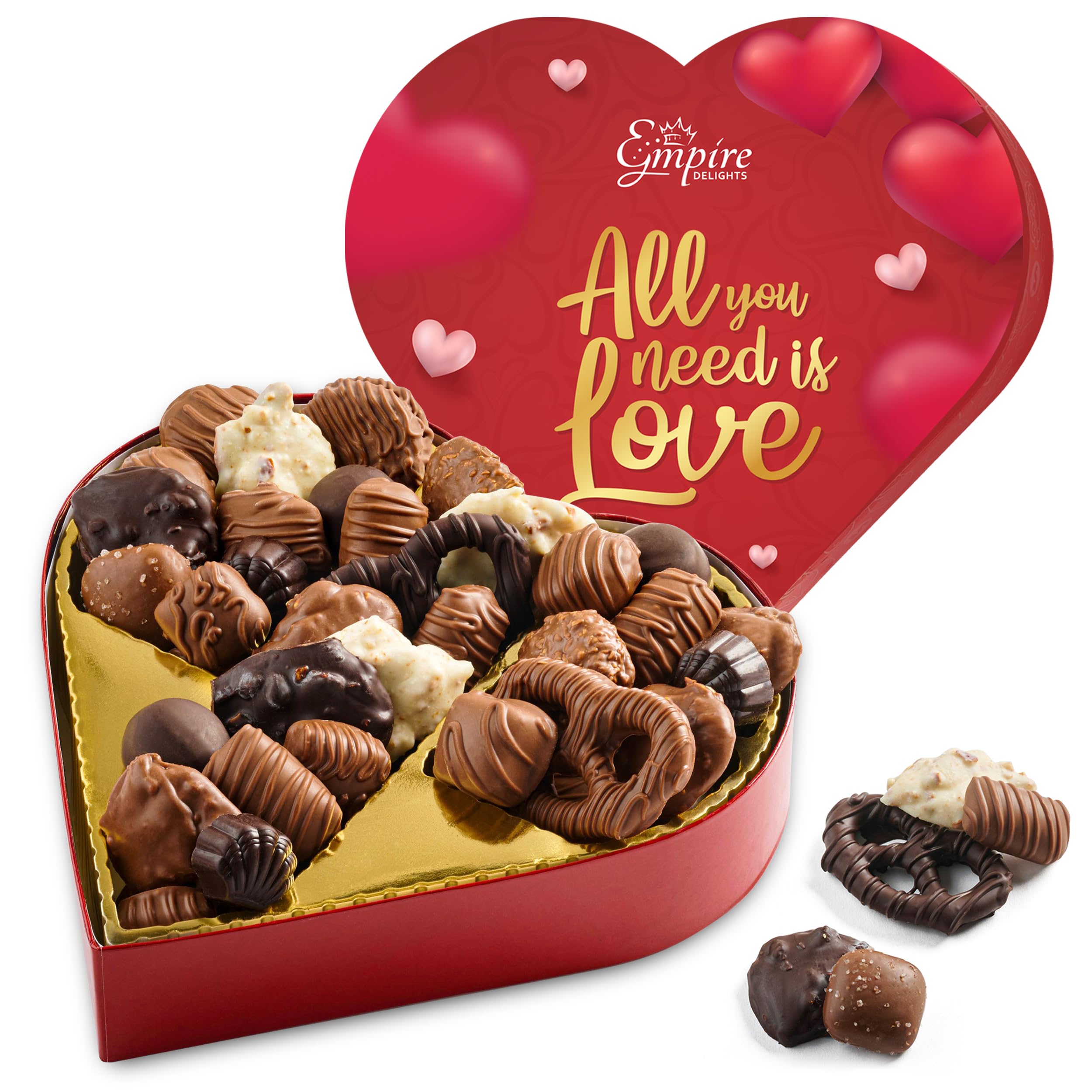 Chocolate Gift Box with Assorted Gourmet Chocolates - Food Gift Basket for Women and Men - Birthday, Thank You, Present idea for Him and Her - Image 1