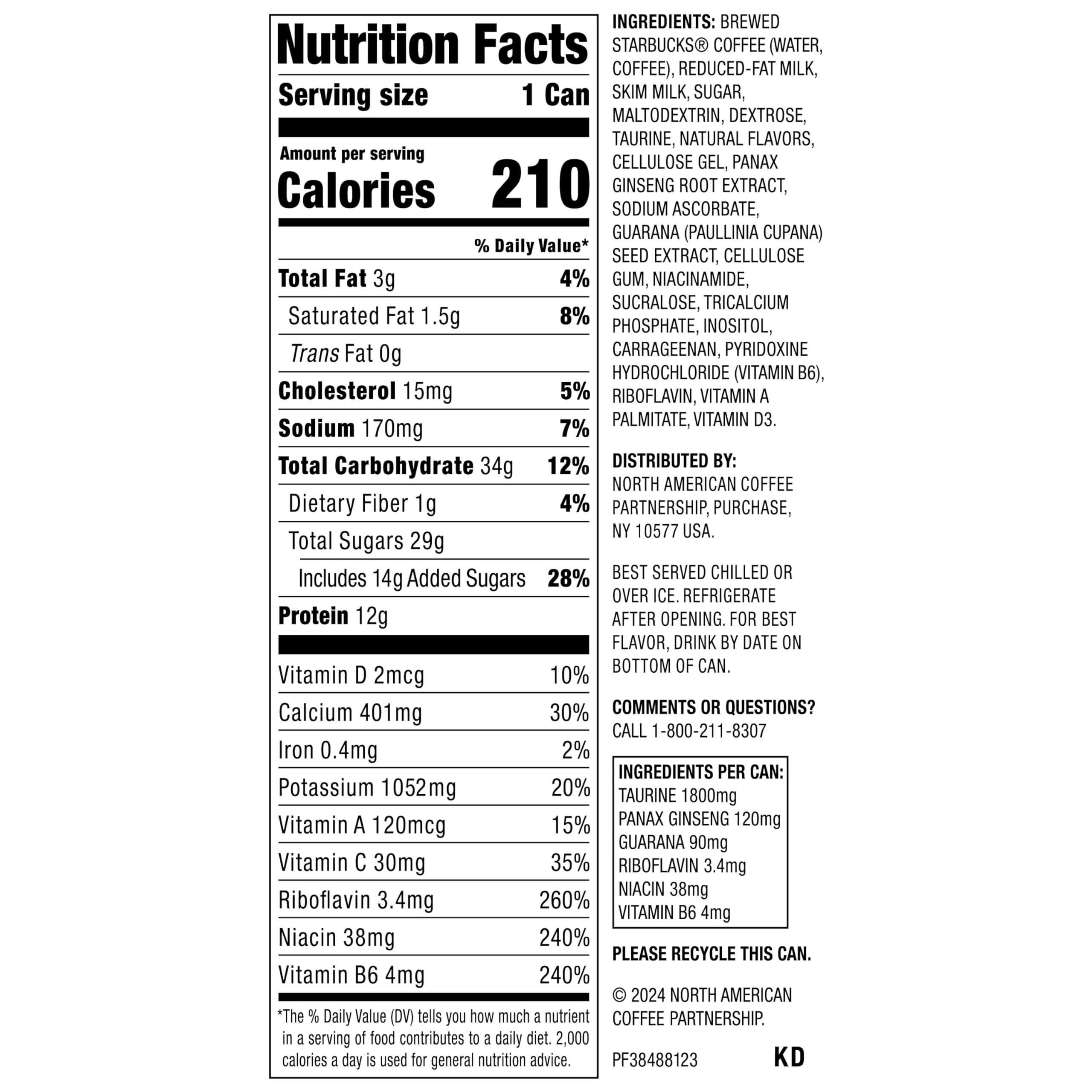 Starbucks Doubleshot Energy Drink Coffee Beverage, White Chocolate, Iced Coffee, 15 fl oz Cans (Packaging May Vary) (Pack of 12): White Chocolate 15 Fl Oz (Pack of 12)