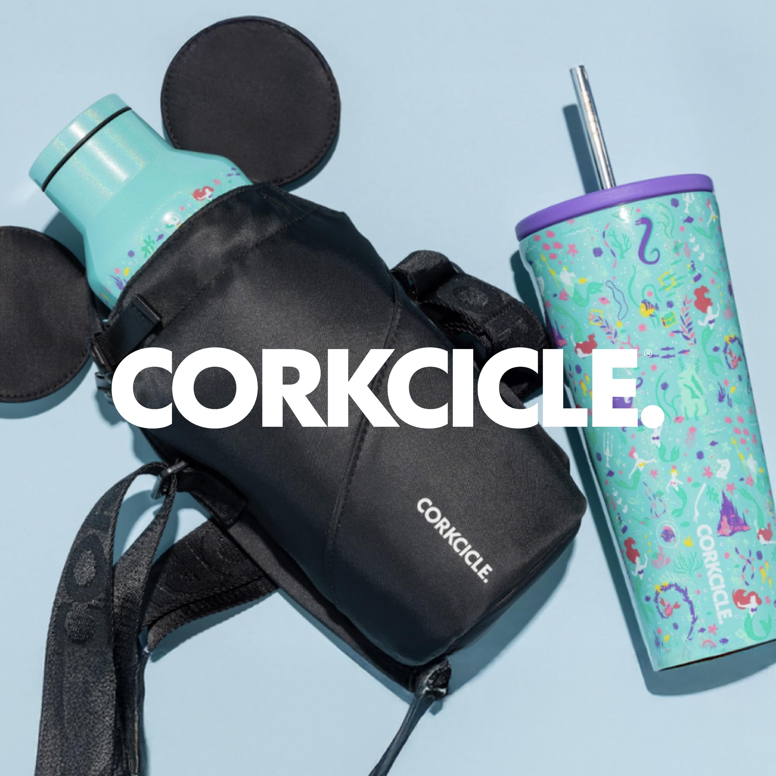 Corkcicle x Disney Princess Belle Cold Cup Insulated Tumbler with Lid and Straw, 24 oz – Reusable Water Bottle Keeps Beverages Cold 12hrs, Hot 5hrs – Cupholder Friendly, Lid for Flexible Sipping
