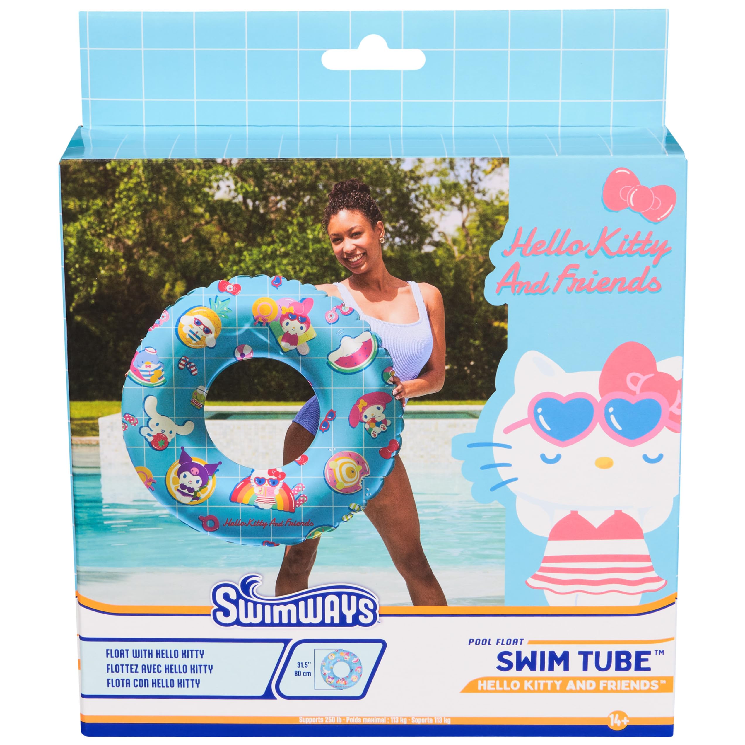 Swimways Hello Kitty Pool Float, Inflatable Pool Floats & Kids Pool Toys, Swimming Pool Accessories & Beach Essentials for Teens Aged 14 & Up thumbnail 9
