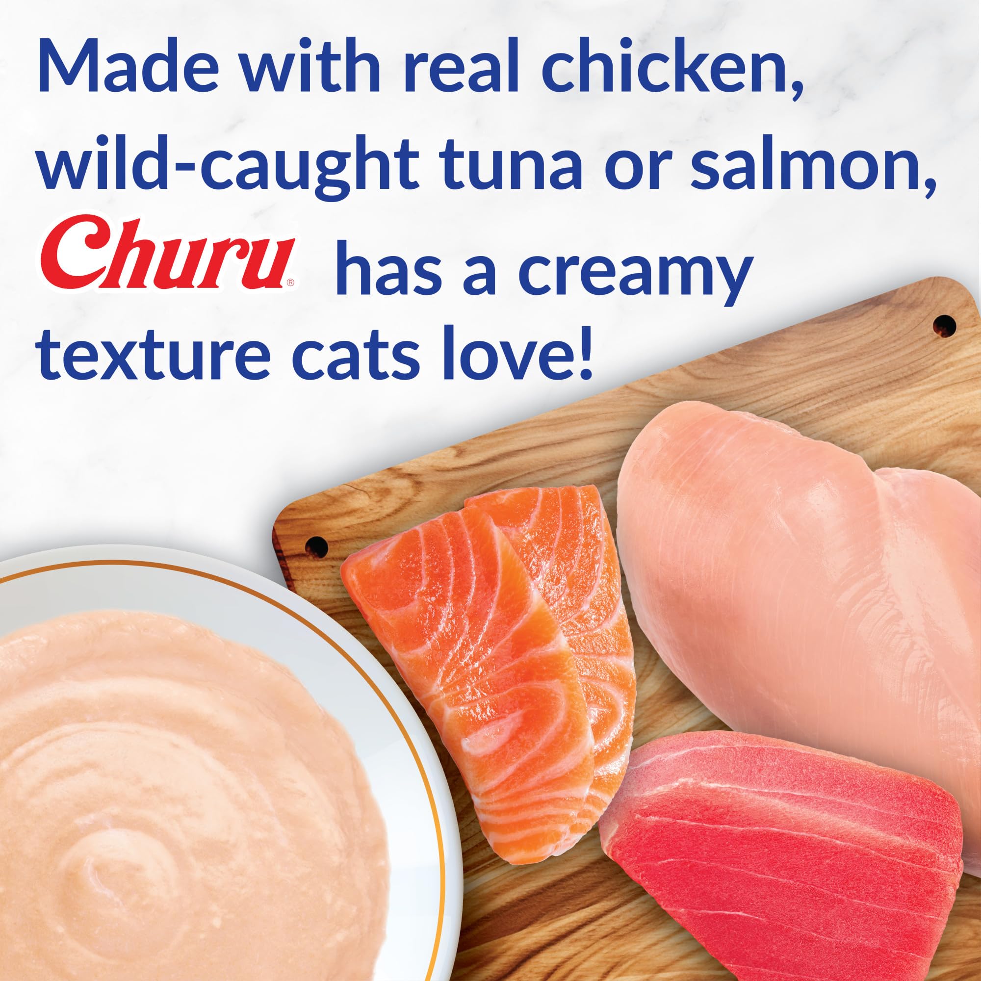 INABA Churu Cat Treats, Grain-Free, Lickable, Squeezable Creamy Purée Cat Treat/Topper with Vitamin E & Taurine, 0.5 Ounces Each Tube, 50 Tubes, Tuna & Chicken Variety: Chicken &amp; Beef Variety 0.5 Ounce (Pack of 20)