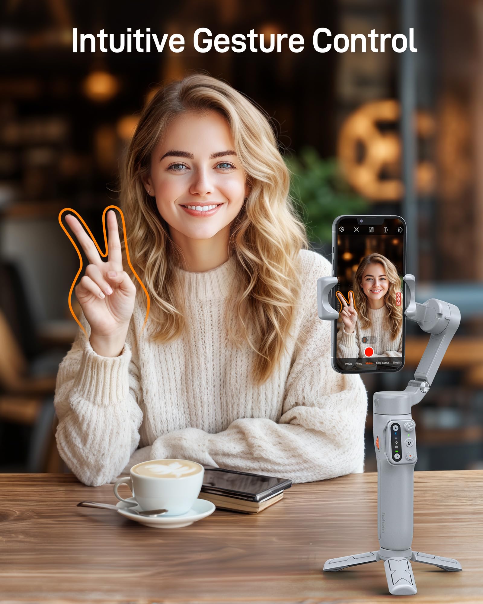 hohem iSteady X3 SE Gimbal Stabilizer for iPhone, Phone Stabilizer with Detachable Remote Control, Portable Foldable 3-Axis Phone Gimbal for Android & iPhone 16 15 Pro Max, Ideal for Travel Vlogging: iSteady X3 SE Grey