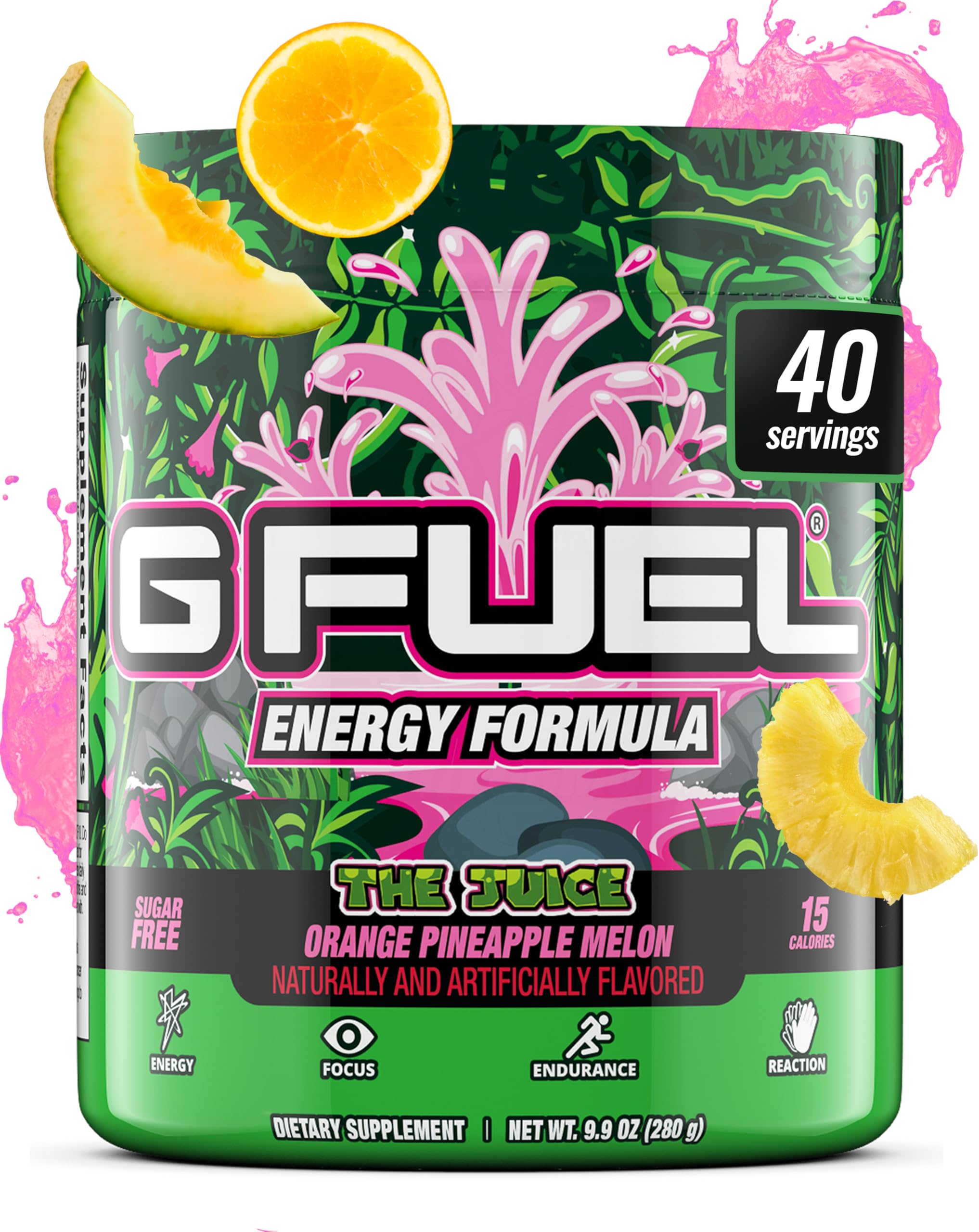 G Fuel Hype Sauce Energy Drink Powder, Pre Workout Caffeine Mix for Gaming, Sugar Free Focus Amino, Vitamin + Antioxidants, 9.9oz (, 40 Servings)