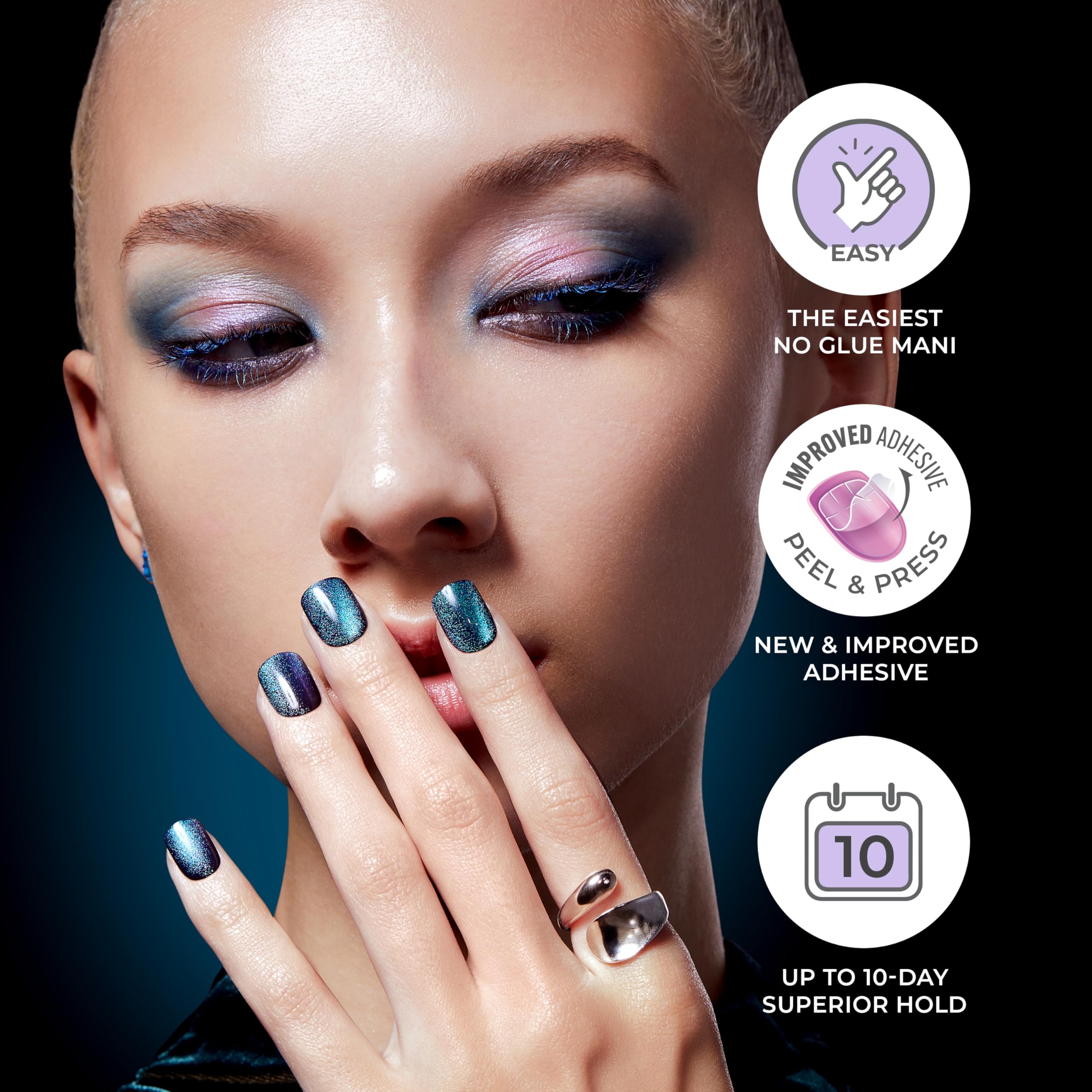 KISS imPRESS No Glue Mani Press On Nails, Color FX, '', Red, Short Size, Oval Shape, Includes 30 Nails, Prep Pad, Instructions Sheet, 1 Manicure Stick, 1 Mini File thumbnail 8