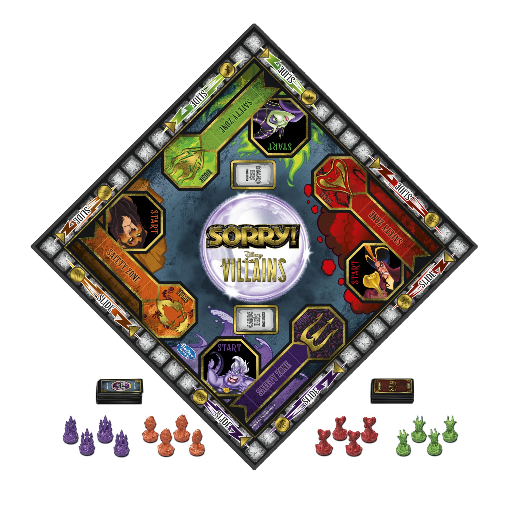 Hasbro Gaming Sorry! Board Game: Disney Villains Edition Kids Game, Family Games for Ages 6 and Up (Amazon Exclusive)